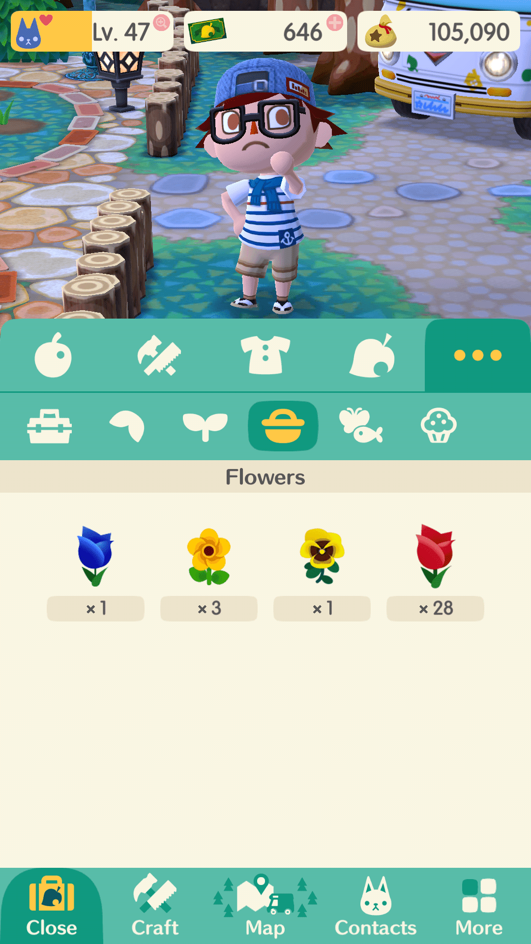 NOO! I harvested my first and only blue tulip by accident ( ACPocketCamp