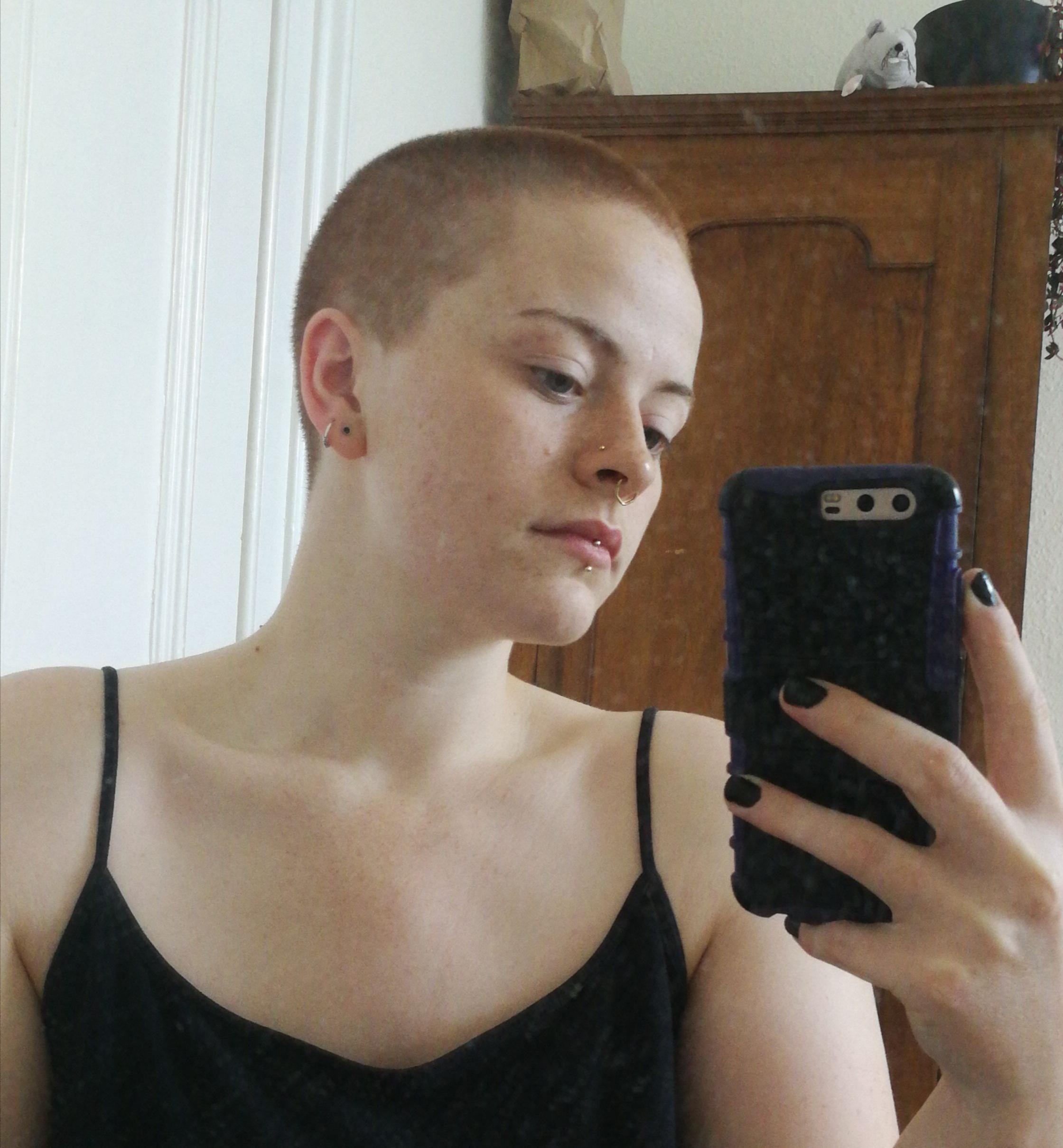 Inspired to show my new buzz cut r/NonBinary