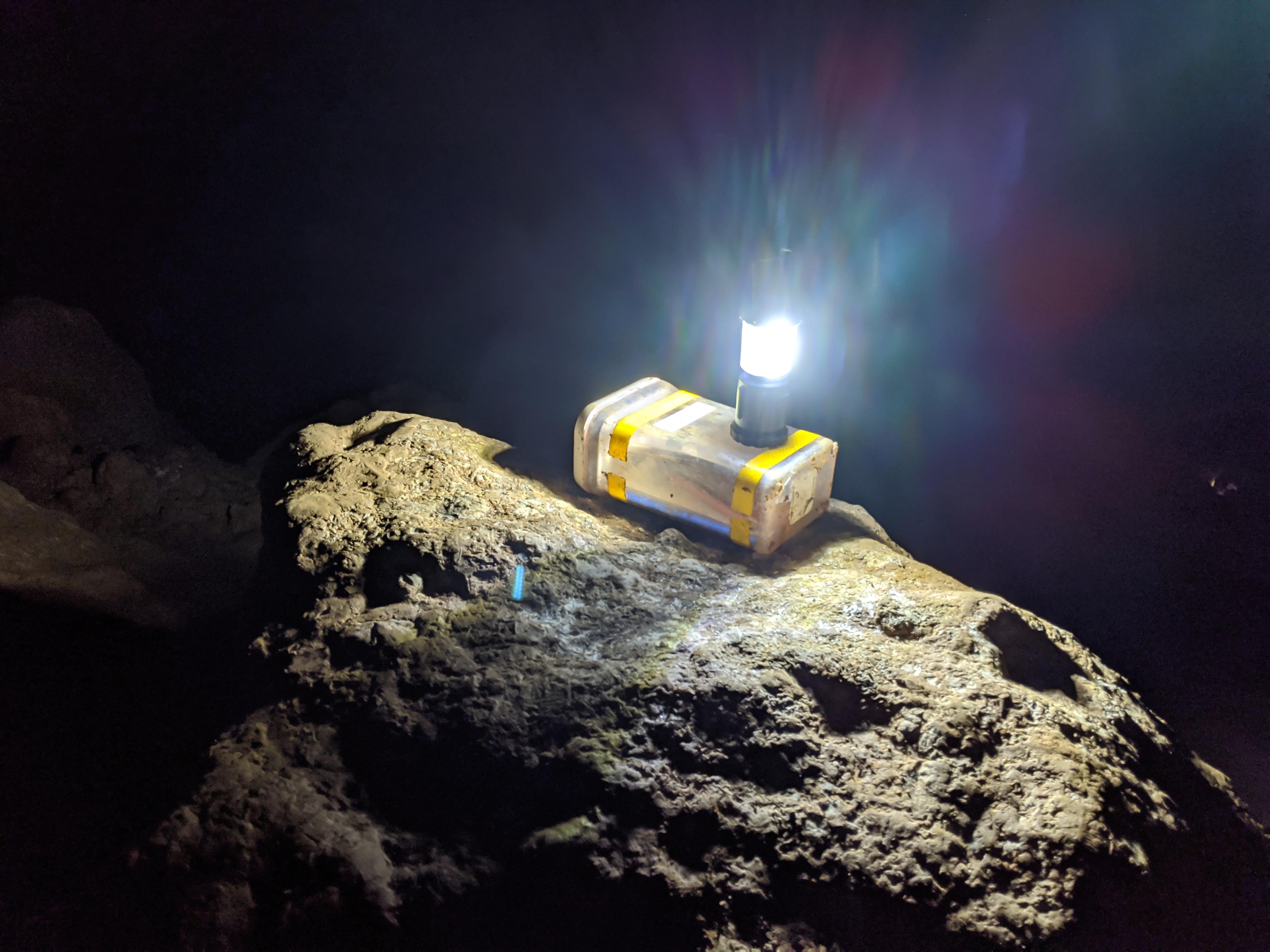 Cave registry in the Cathedral room in the lick creek cave system. r