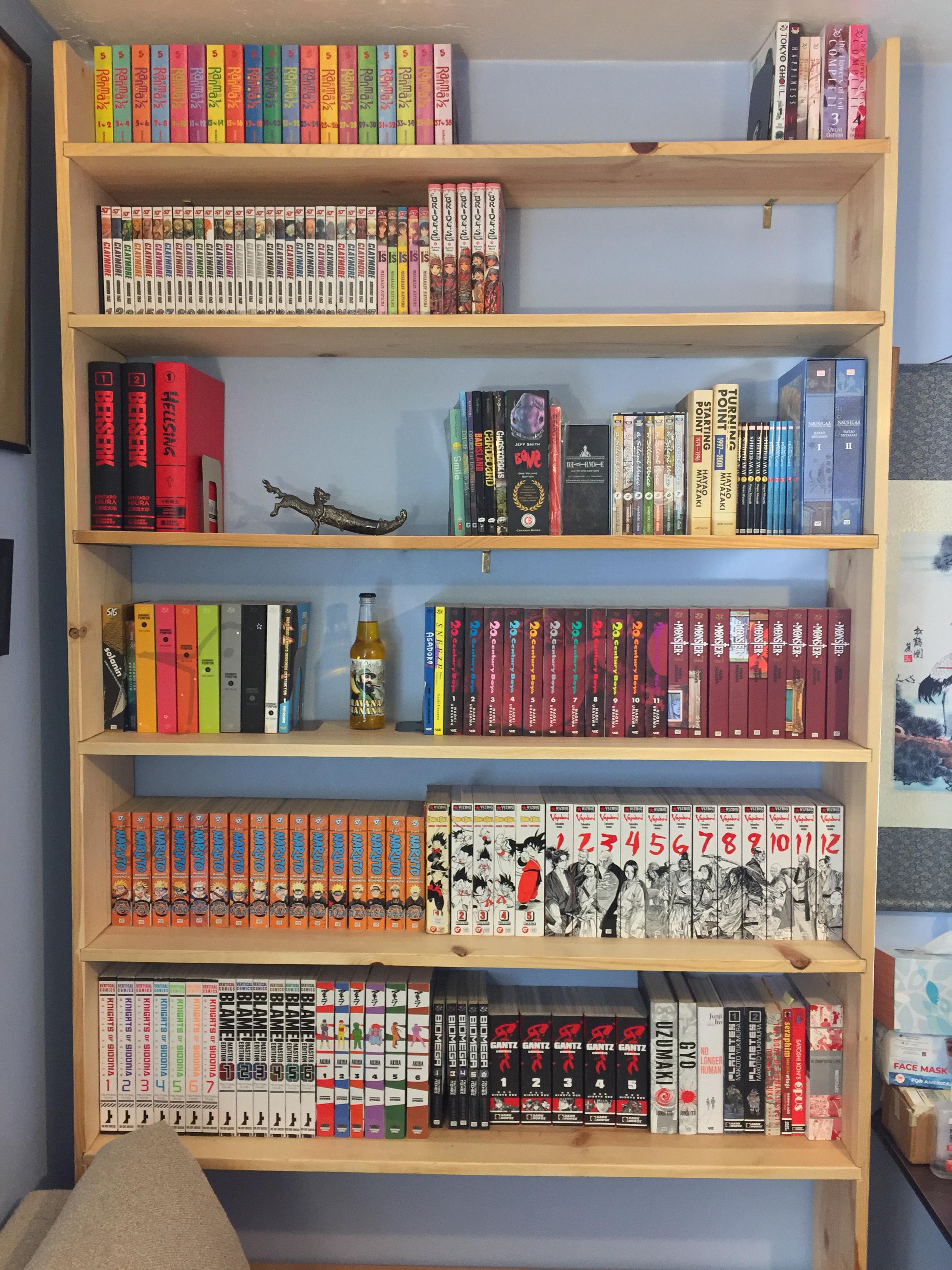 Finally got around to building a shelf for all my manga and I am so