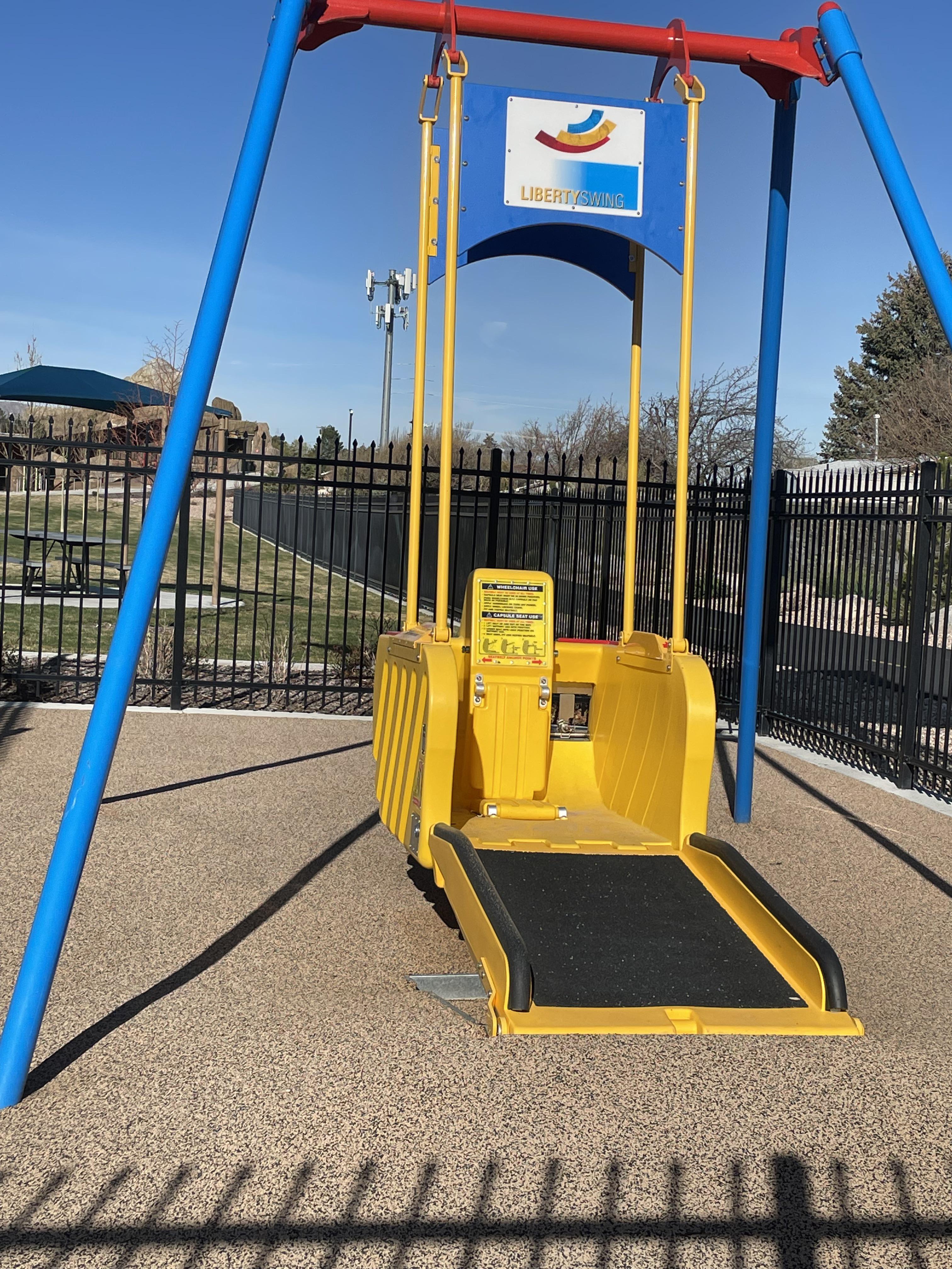 This swing built for wheelchairbound kids. MadeMeSmile