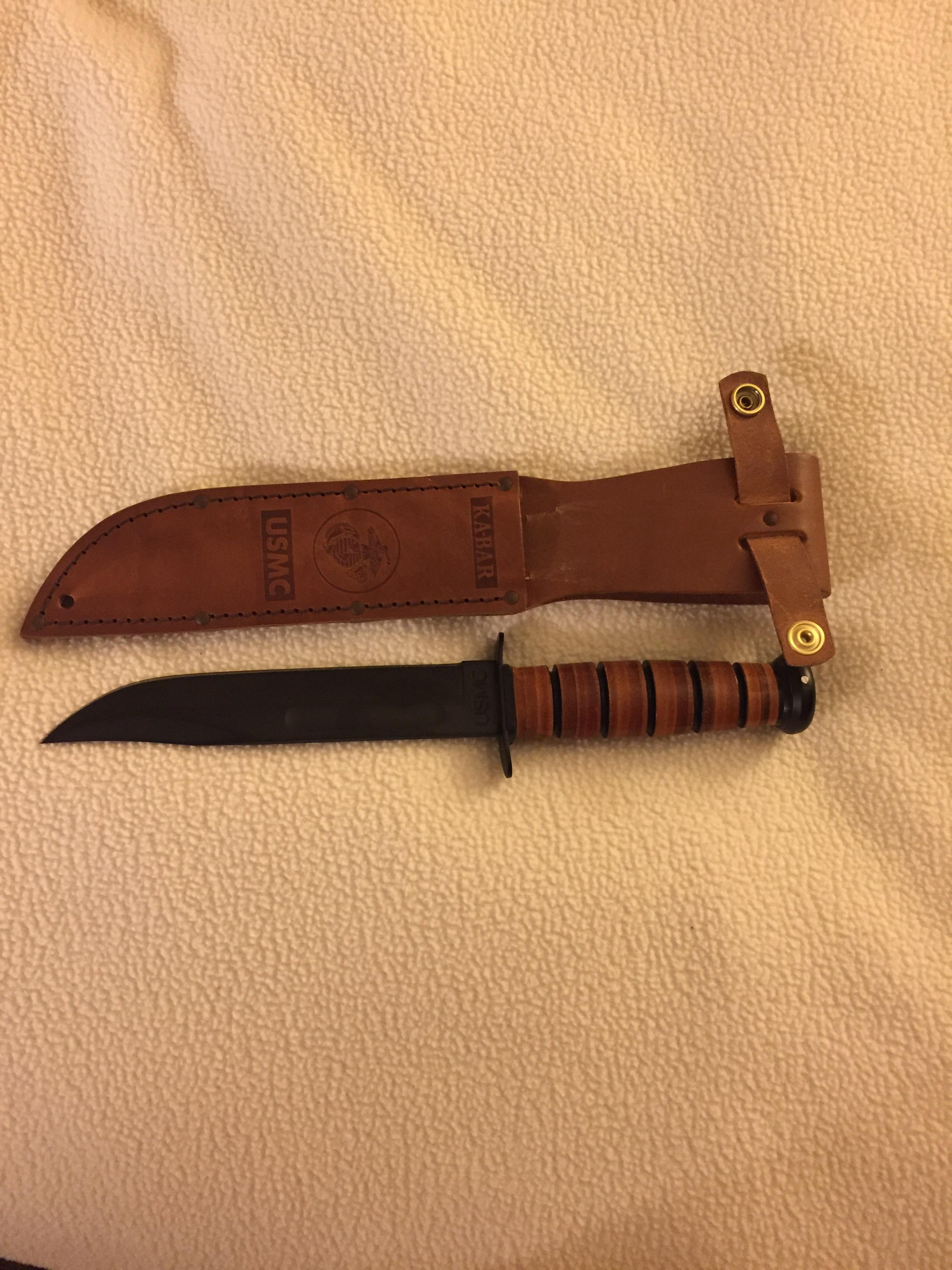 My New KABAR USMC knife. r/knives