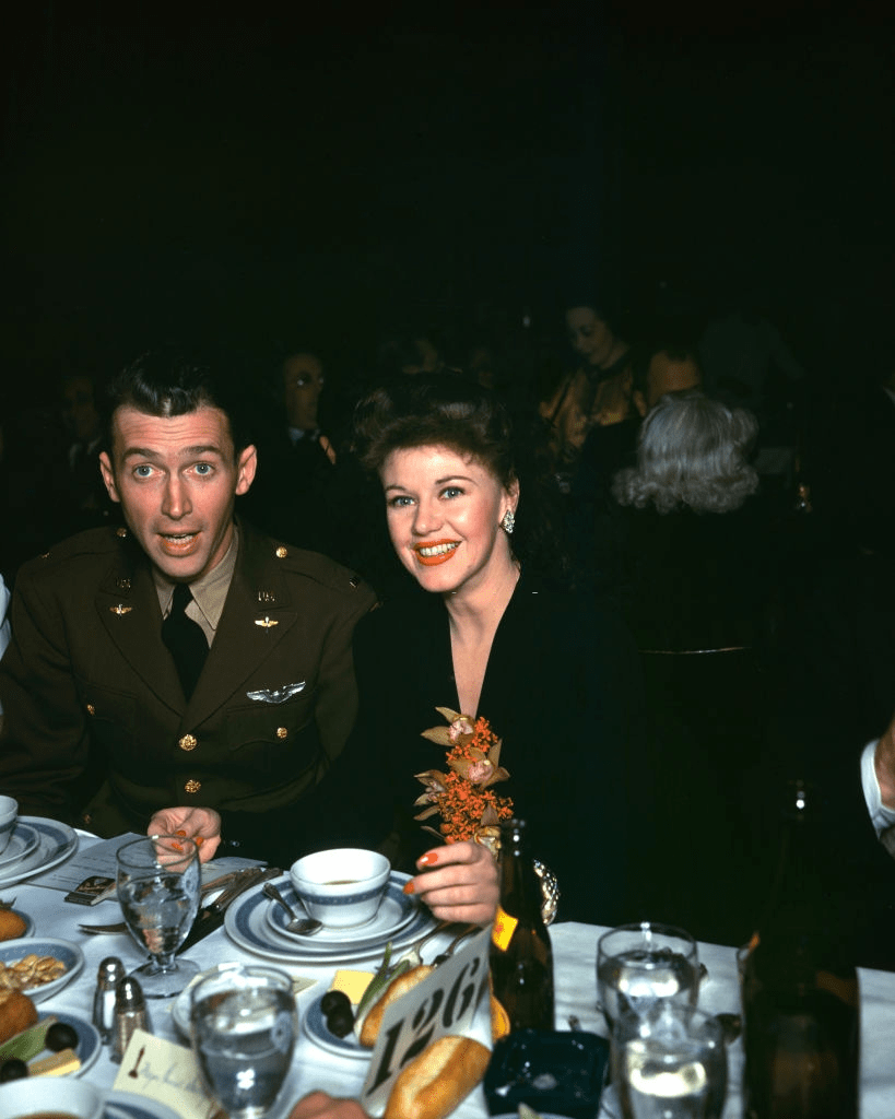 James Stewart in his United States Army Air Forces uniform, with Ginger