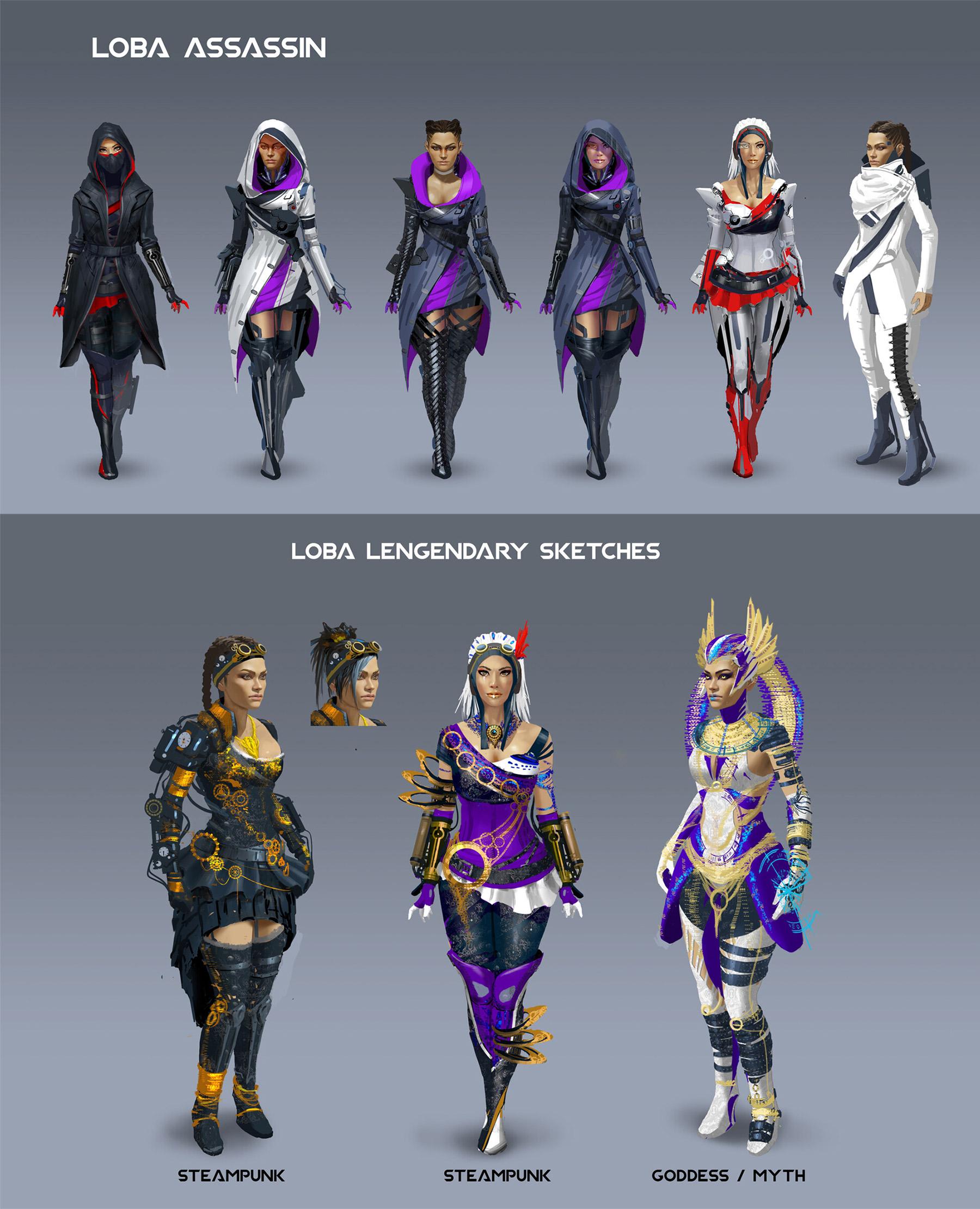 Loba Legendary Skin Sketches by Respawn Concept Artist Tu Bui Maybe