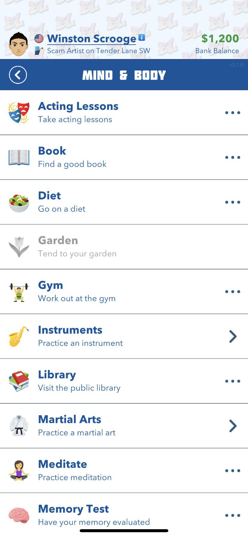 Why would the garden tab greyed out? r/bitlife