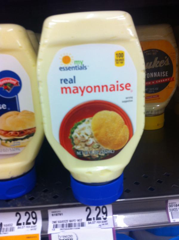 Have...have I been eating fake Mayo? Or are they tricking me here into