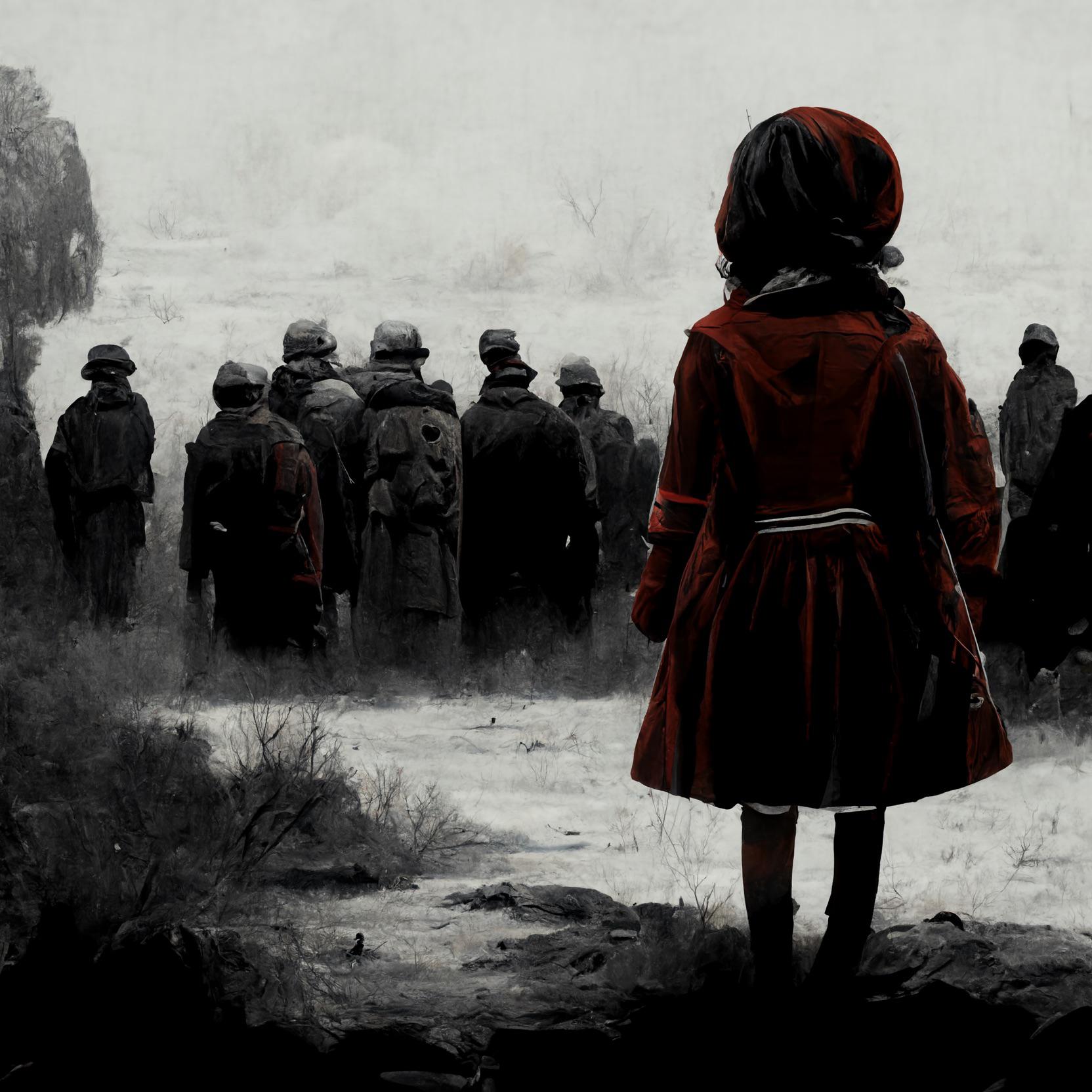 Girl with red coat r/midjourney