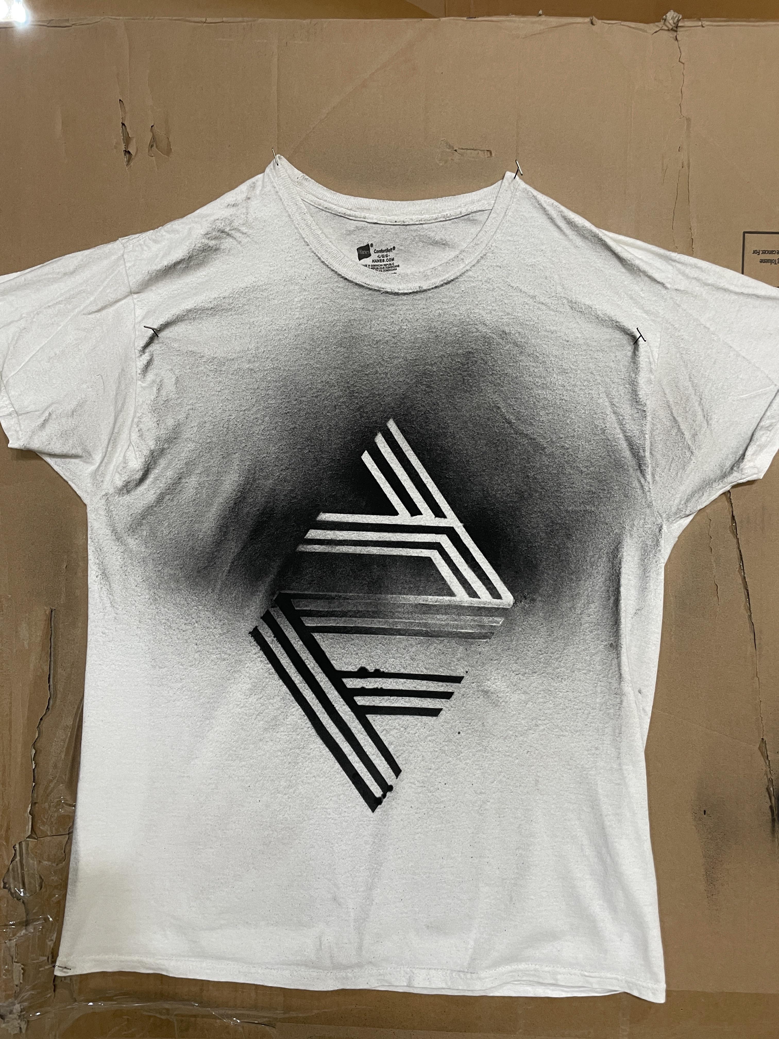 DIY spray paint Tshirt r/arcadefire
