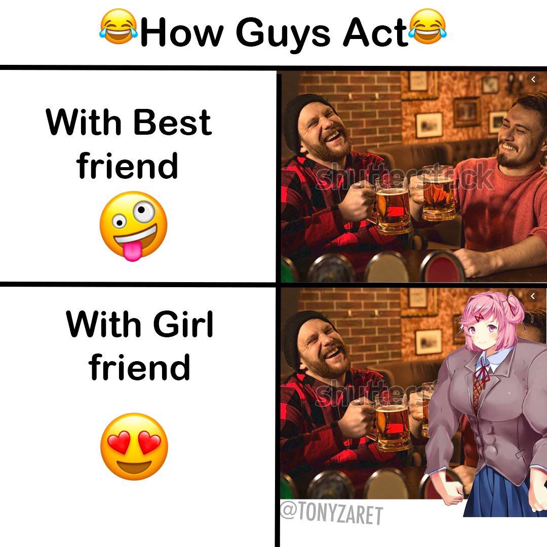 How Guys Act With Best Friend Vs Girl Friend 😂😂😂 r/funny