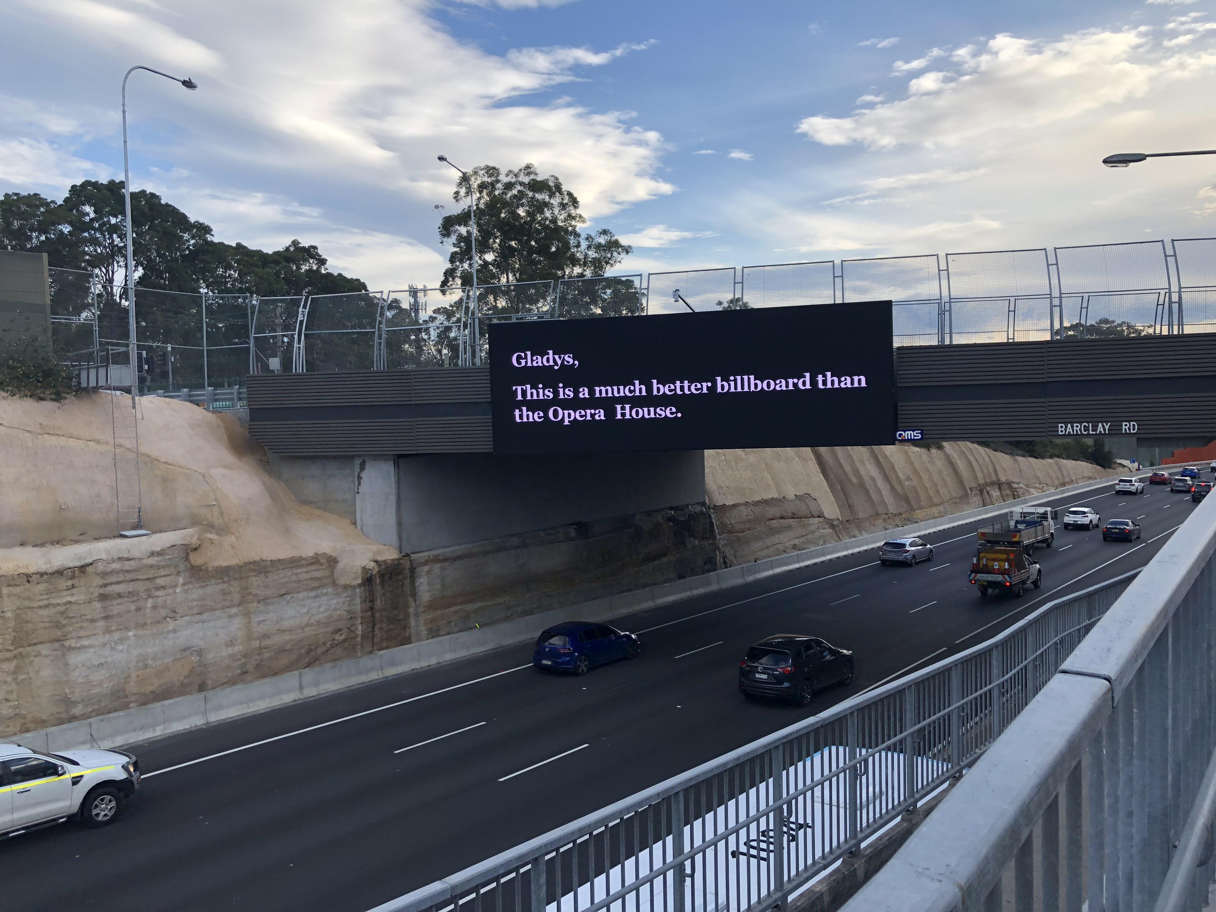 Saw this at Barclay Rd interchange on the M2 r/sydney