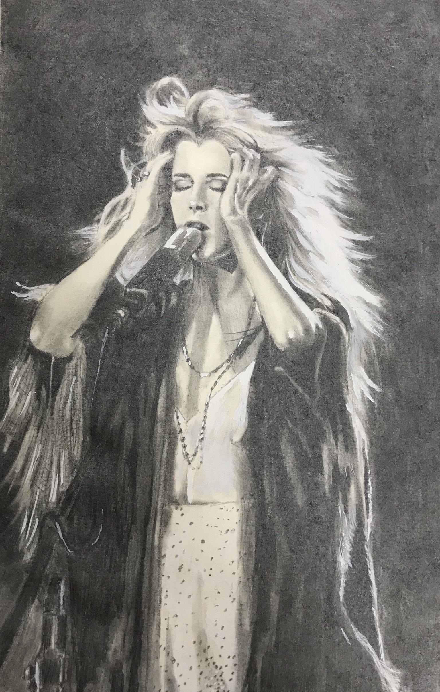 I drew Stevie Nicks drawing