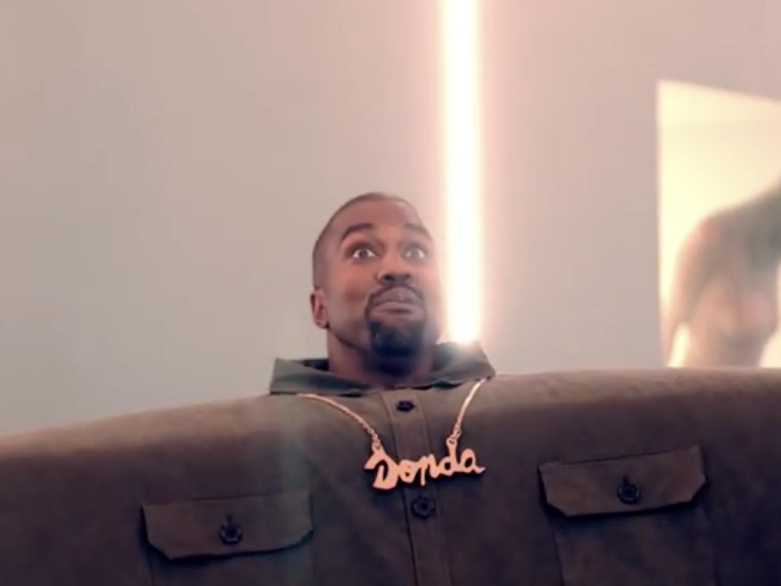 Kanye wearing a DONDA chain in the I Love It video r/Kanye