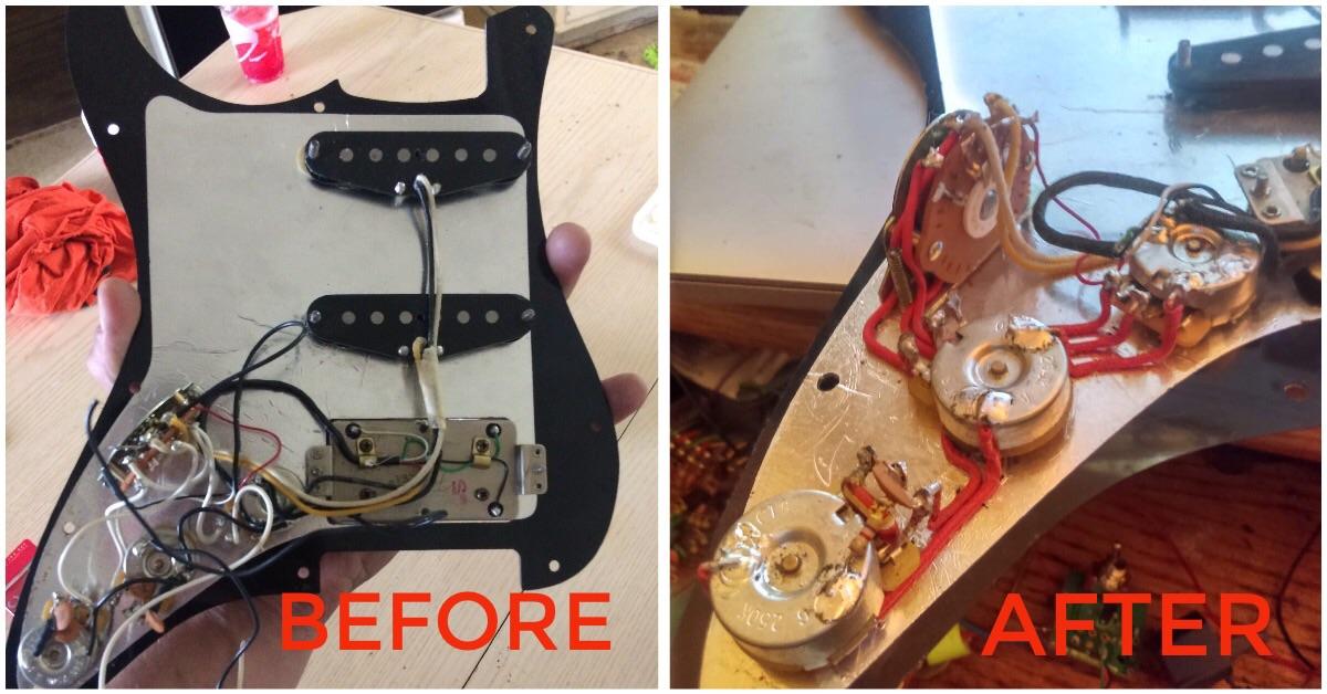 American Strat Rewire/Cable Management r/guitars