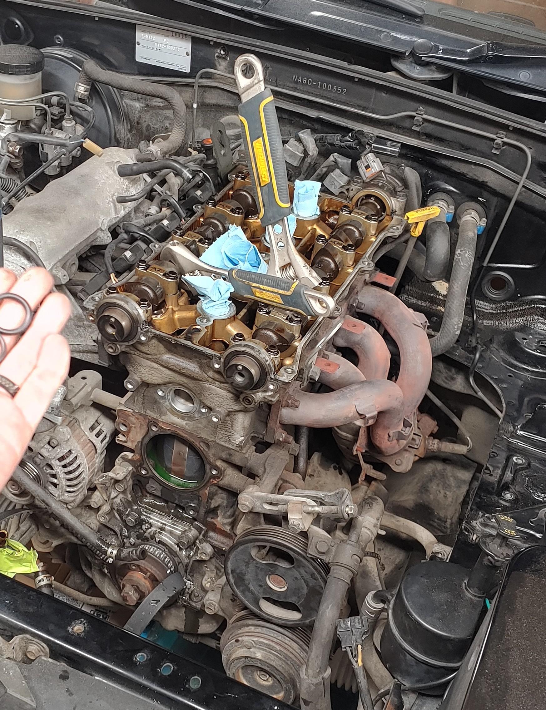 Finally fixing that slow coolant leak. (Water pump) r/Miata