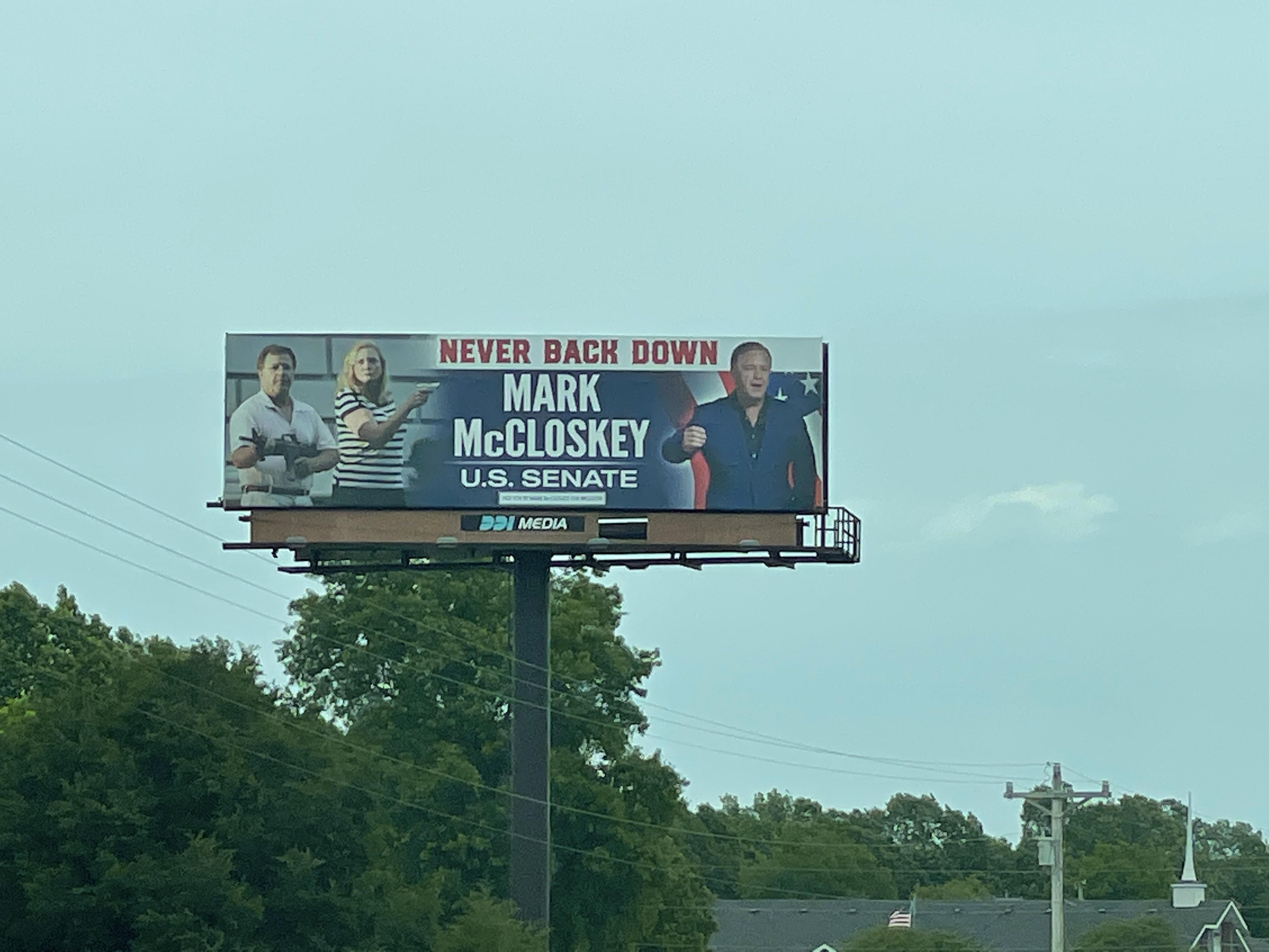 Billboard on I44 Exit 49 in Missouri Never Back Down r/StLouis