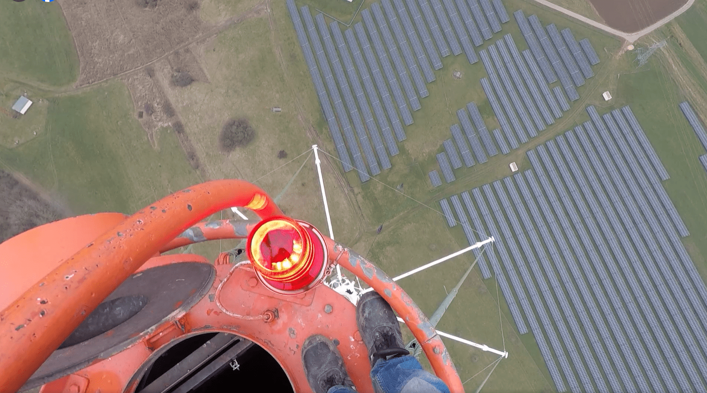 Another pic from my lattice climbing on a abandoned radio tower, almost 300 meters tall. r