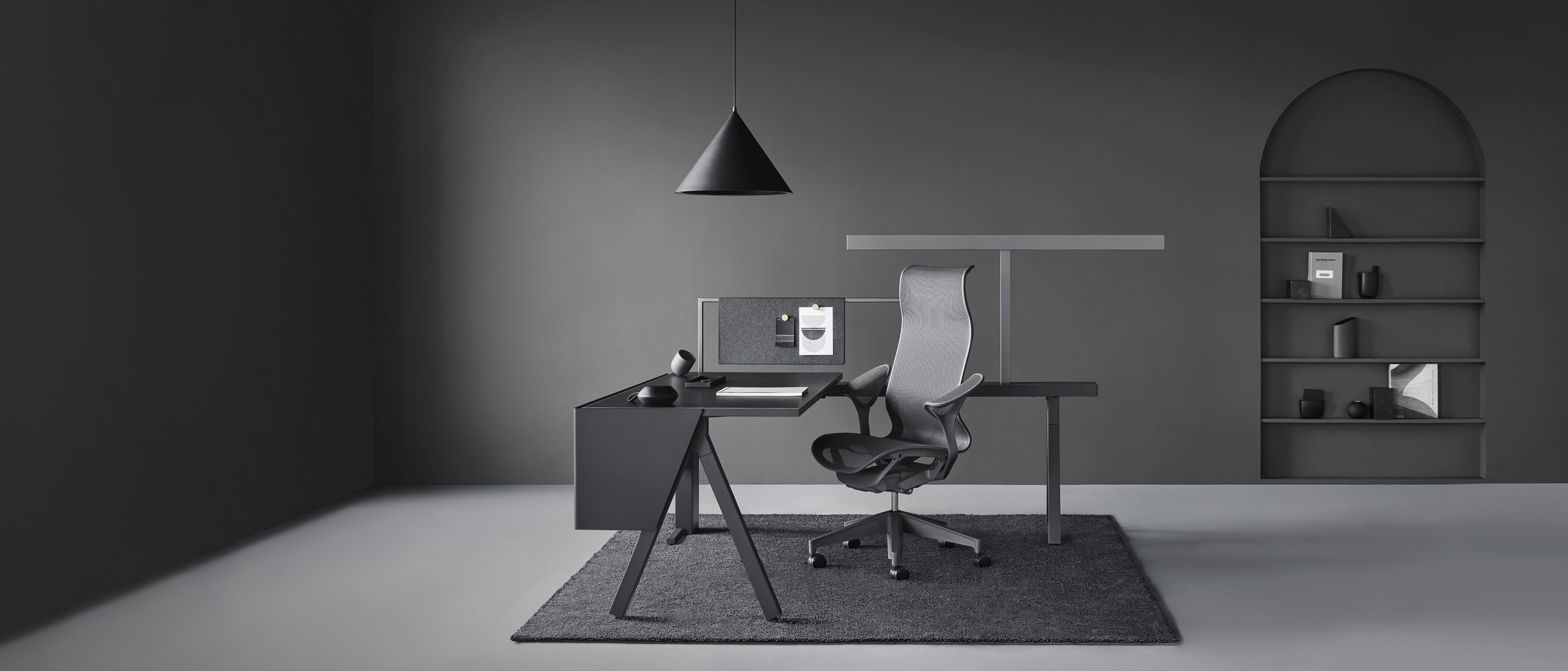 Minimalist Office Herman Miller Canvas Vista collection (2018) with