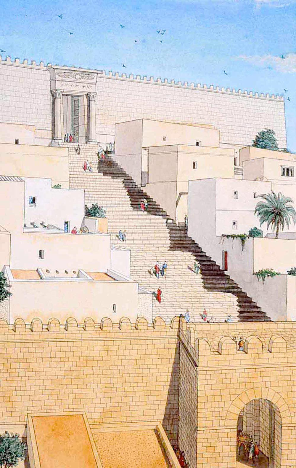 Ascent to the famous Temple of Eshmun in Carthage, by Jean Claude