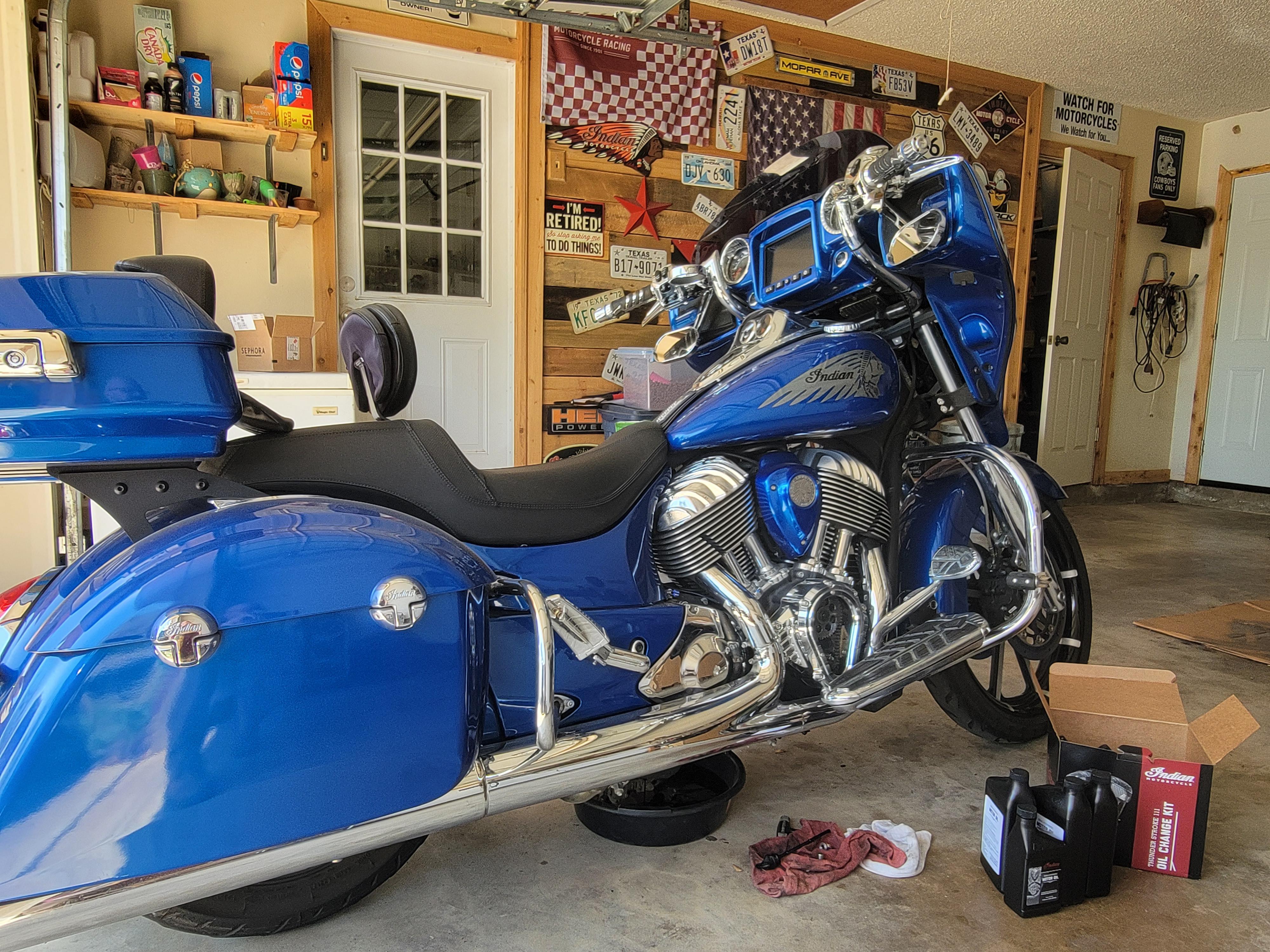 Oil change time... how fun. r/IndianMotorcycle
