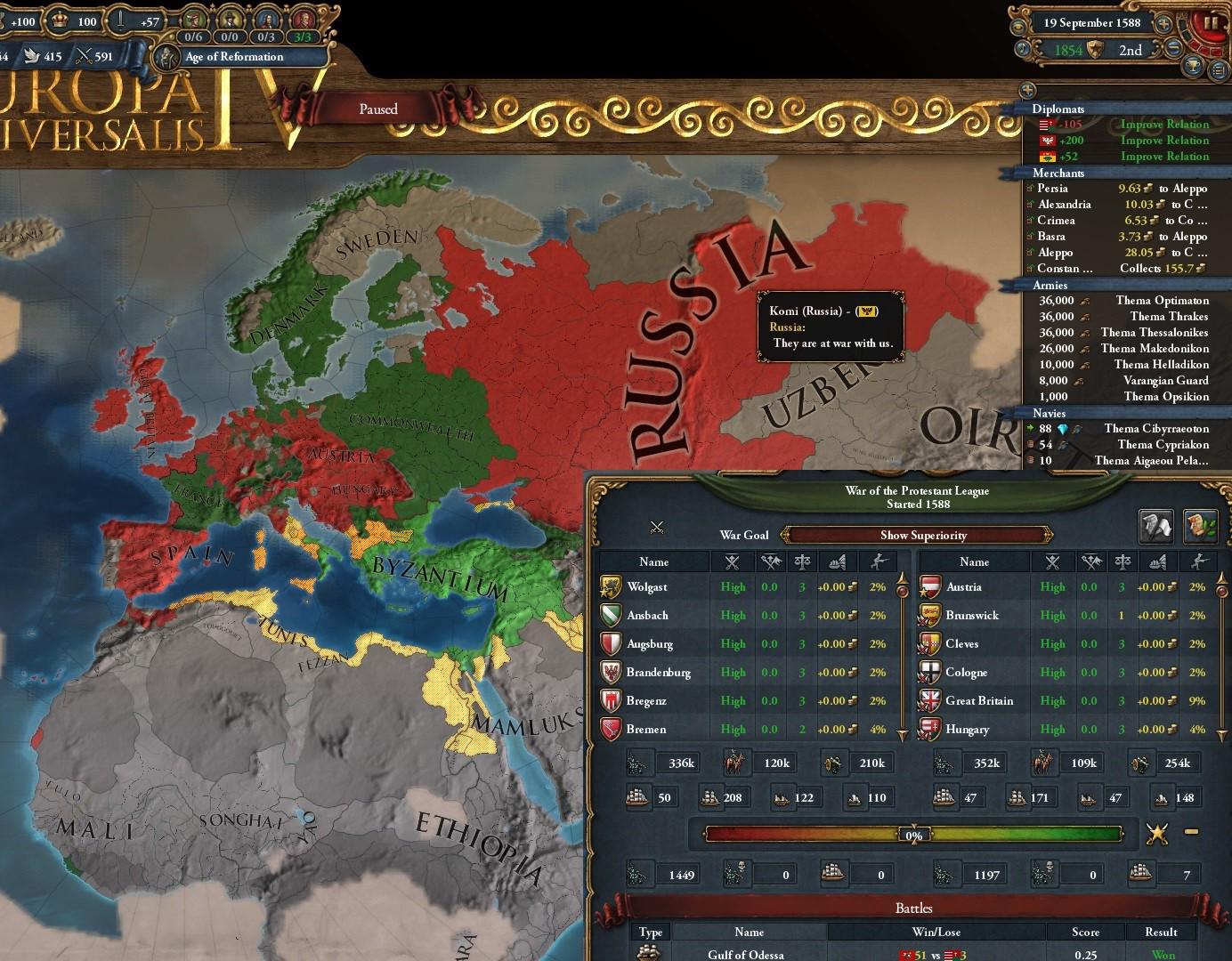 Grand Protestant League War r/eu4