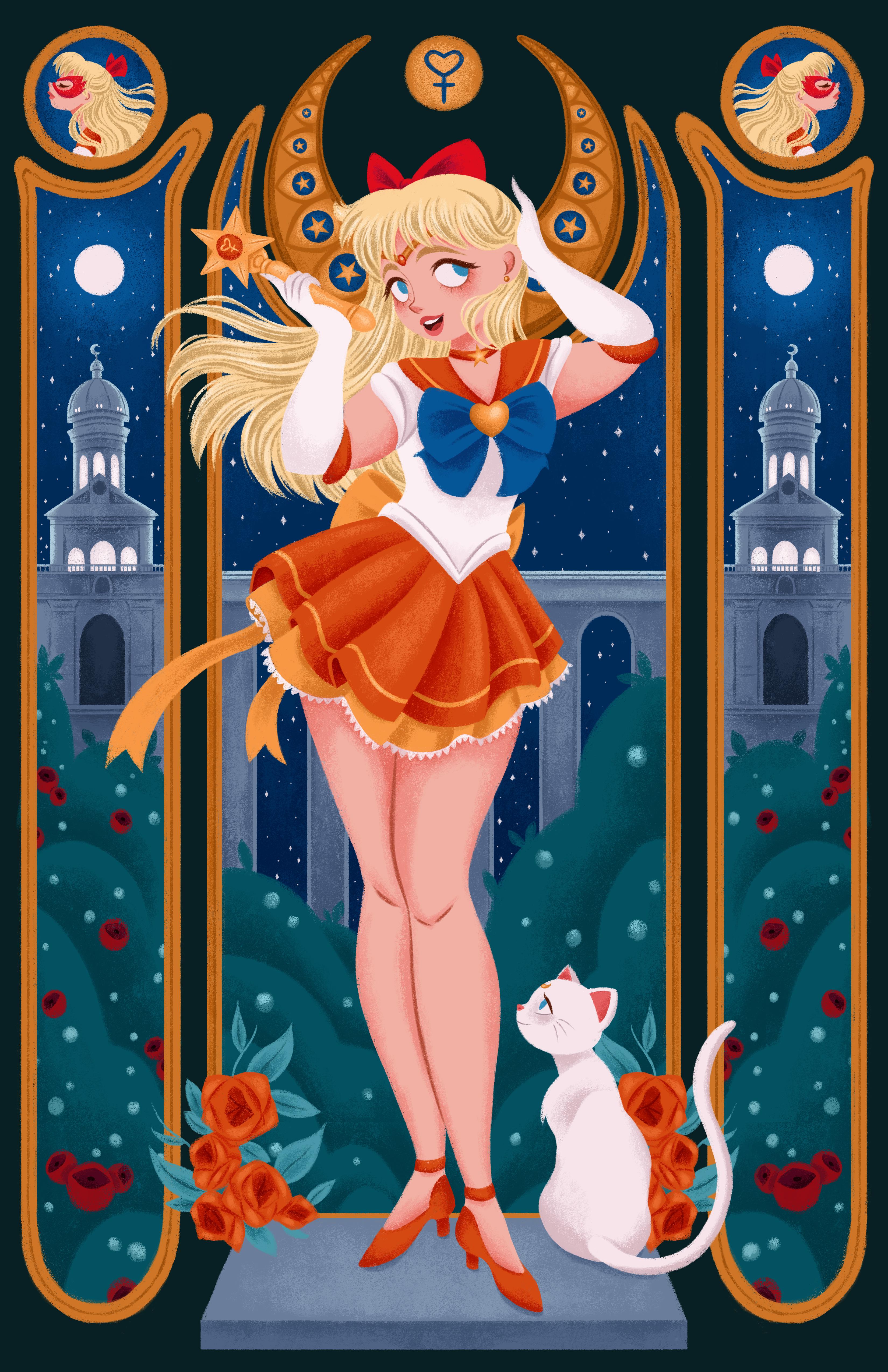 My Illustration of Sailor Venus for her VA! : r/sailormoon