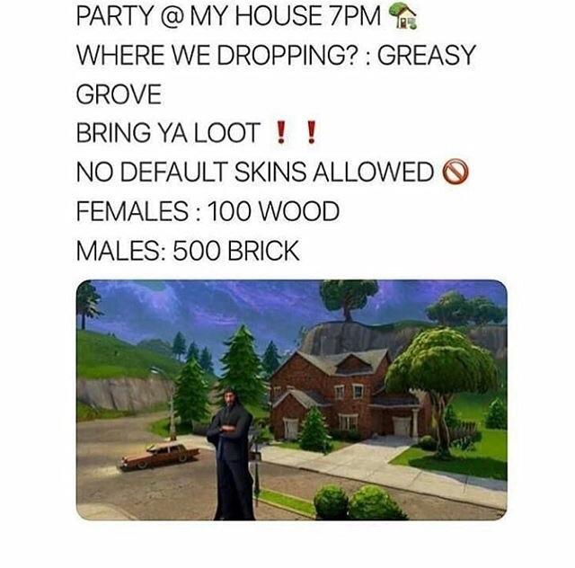 All posts on Instagram now are shitty Fortnite memes ComedyCemetery