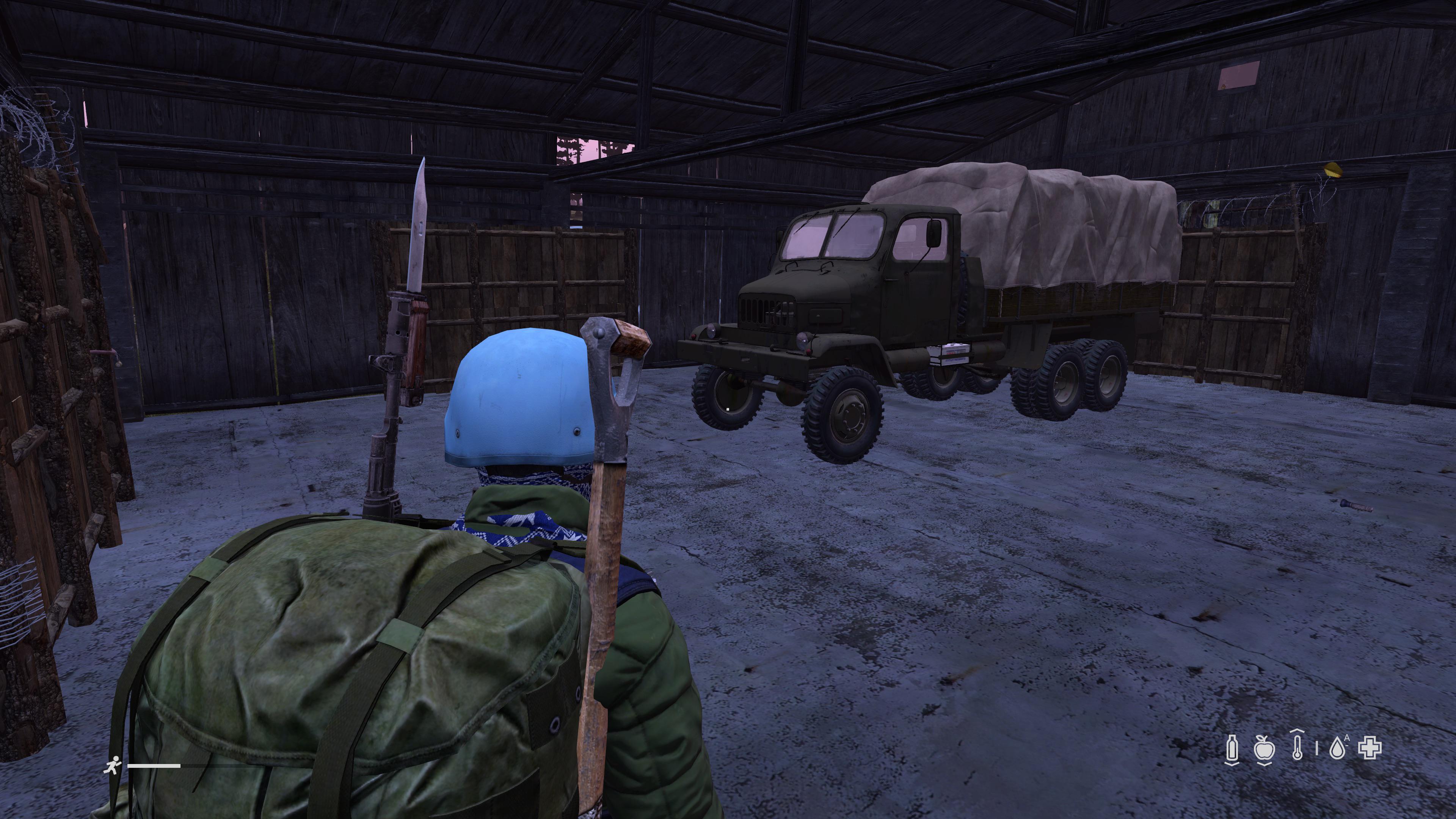 How do you choose to leave a vehicle for storage when you log out