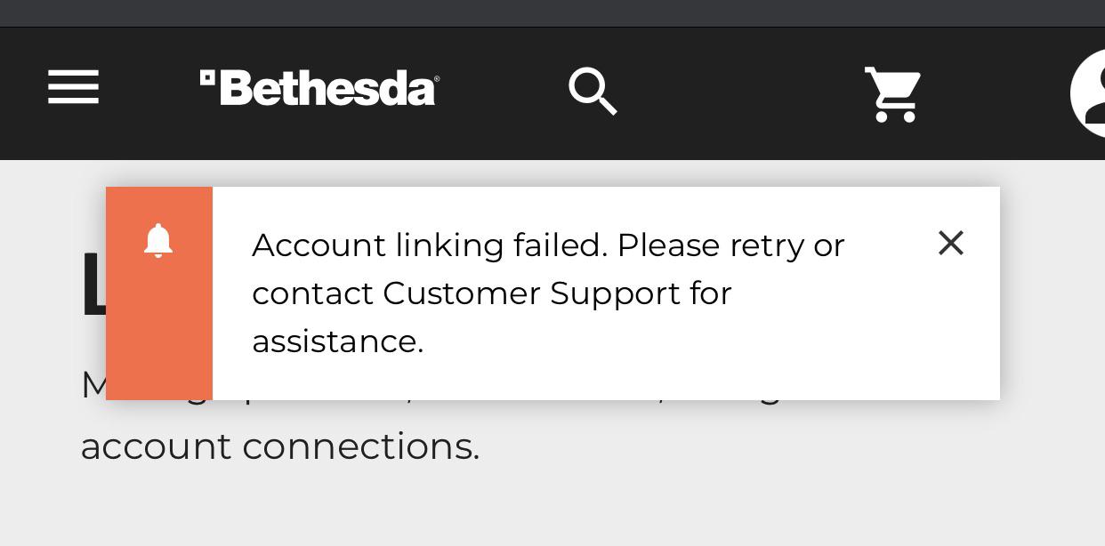 Getting this error when trying to link to my XBOX account