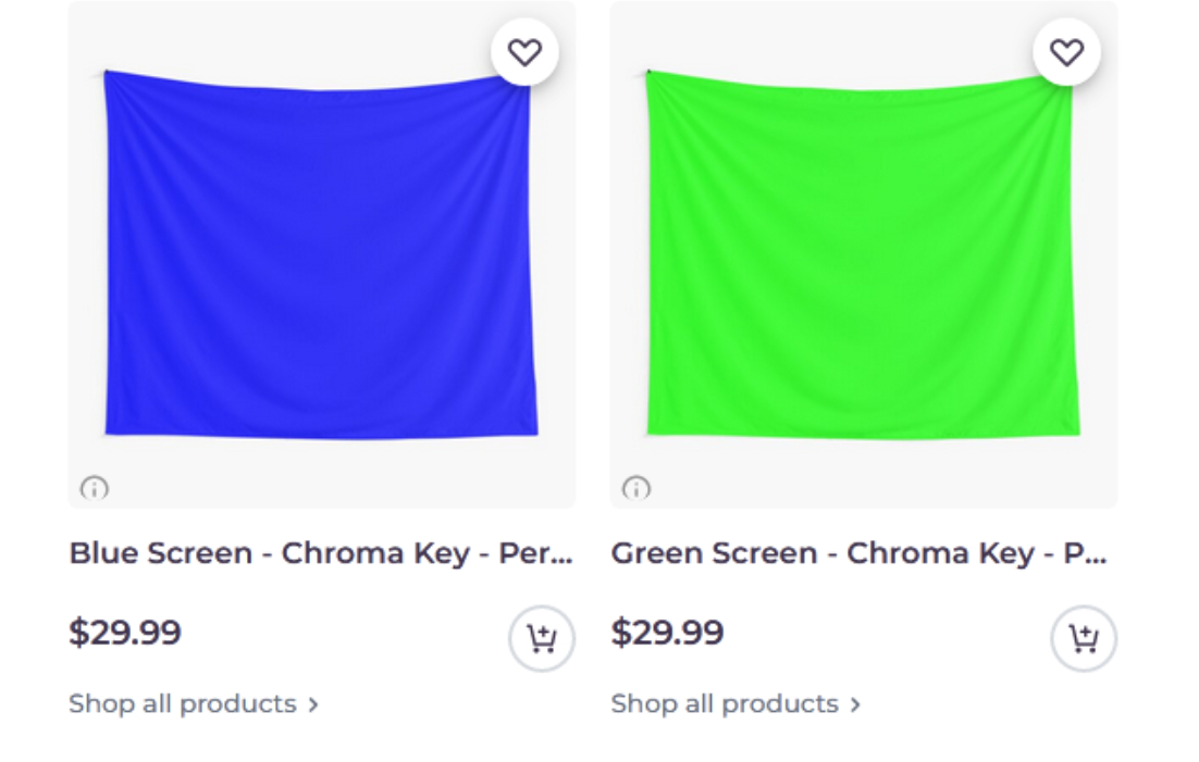 Hi! Stumbled across these Green & Blue screen backdrops in an online