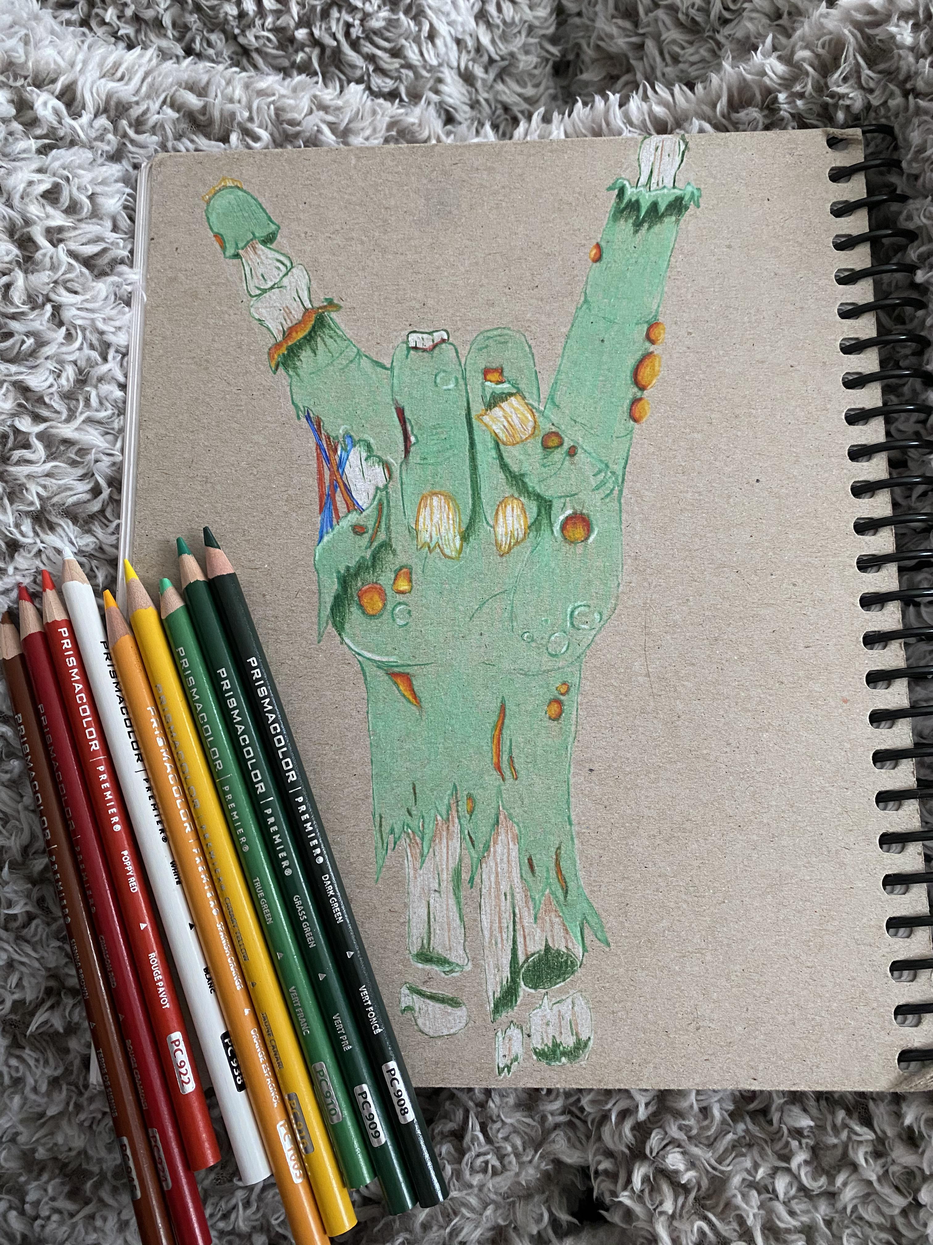 Zombie Hand r/ColoredPencils