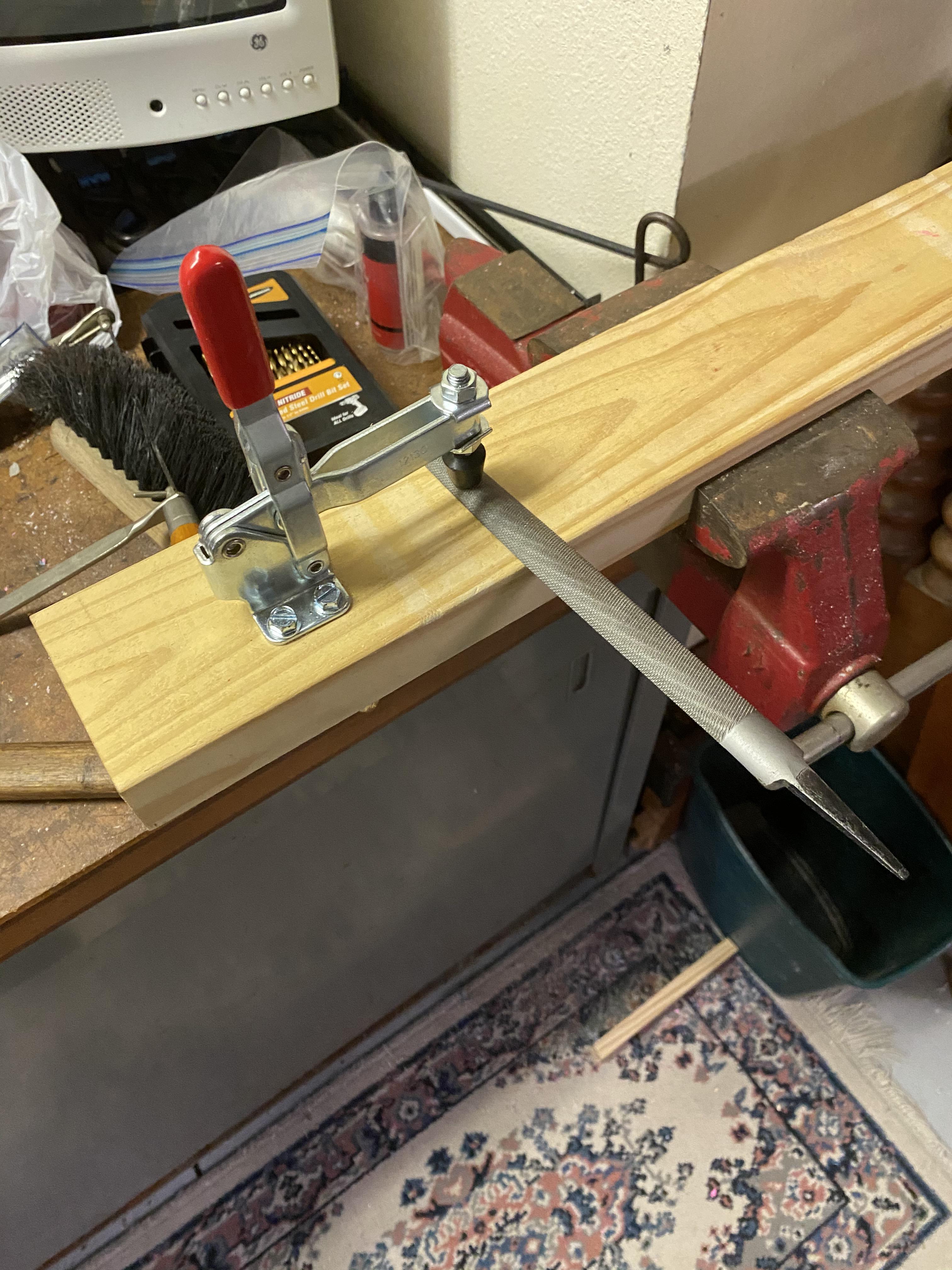 I made a nice hand sanding jig with my grandfather today (was an idiot