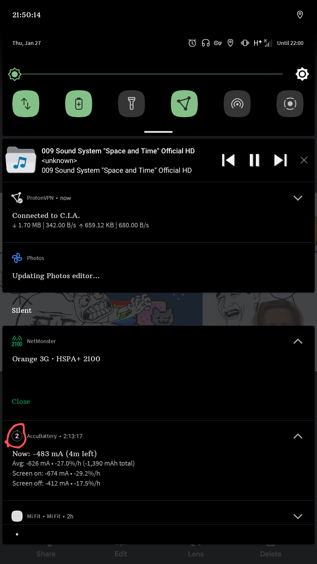 My notification bar because... because. I don't know. r/teenagers