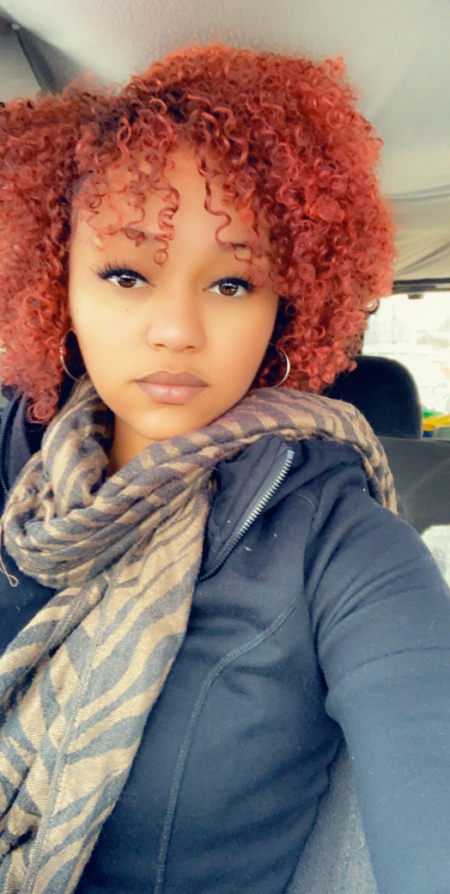 Loving this Red Hair Paint Wax over my light brown hair, only 7 and it