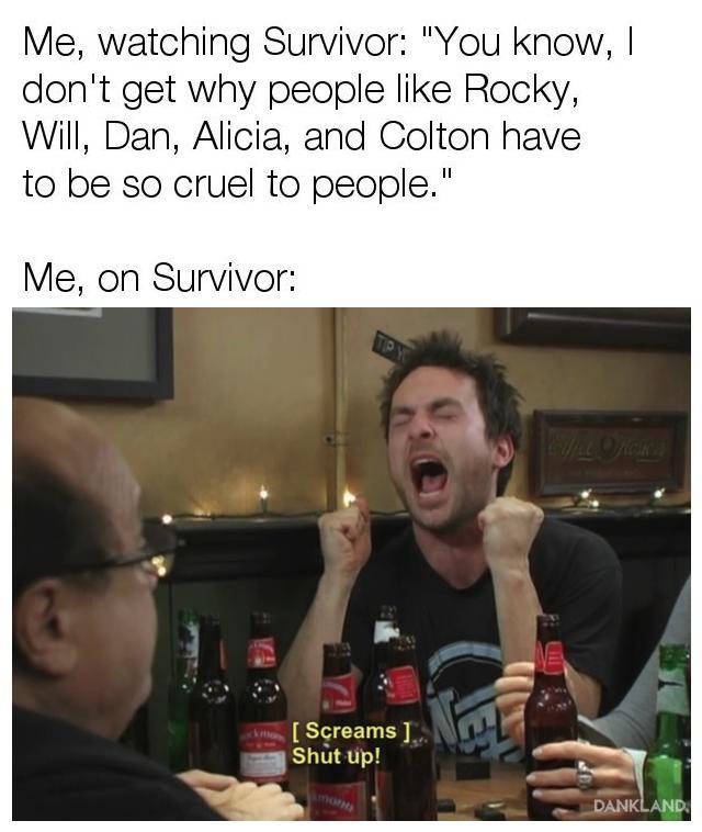 What it's like being an armchair fan/critic r/survivor