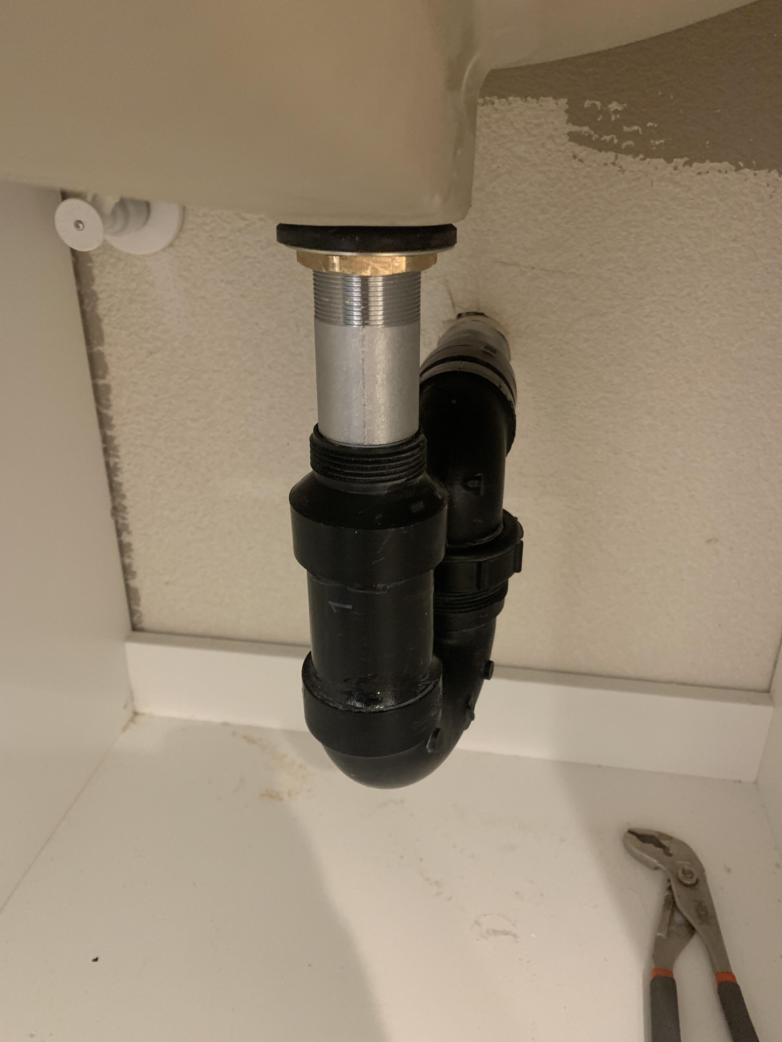 Installed new moen sink and this is how the old p trap is setup. How do