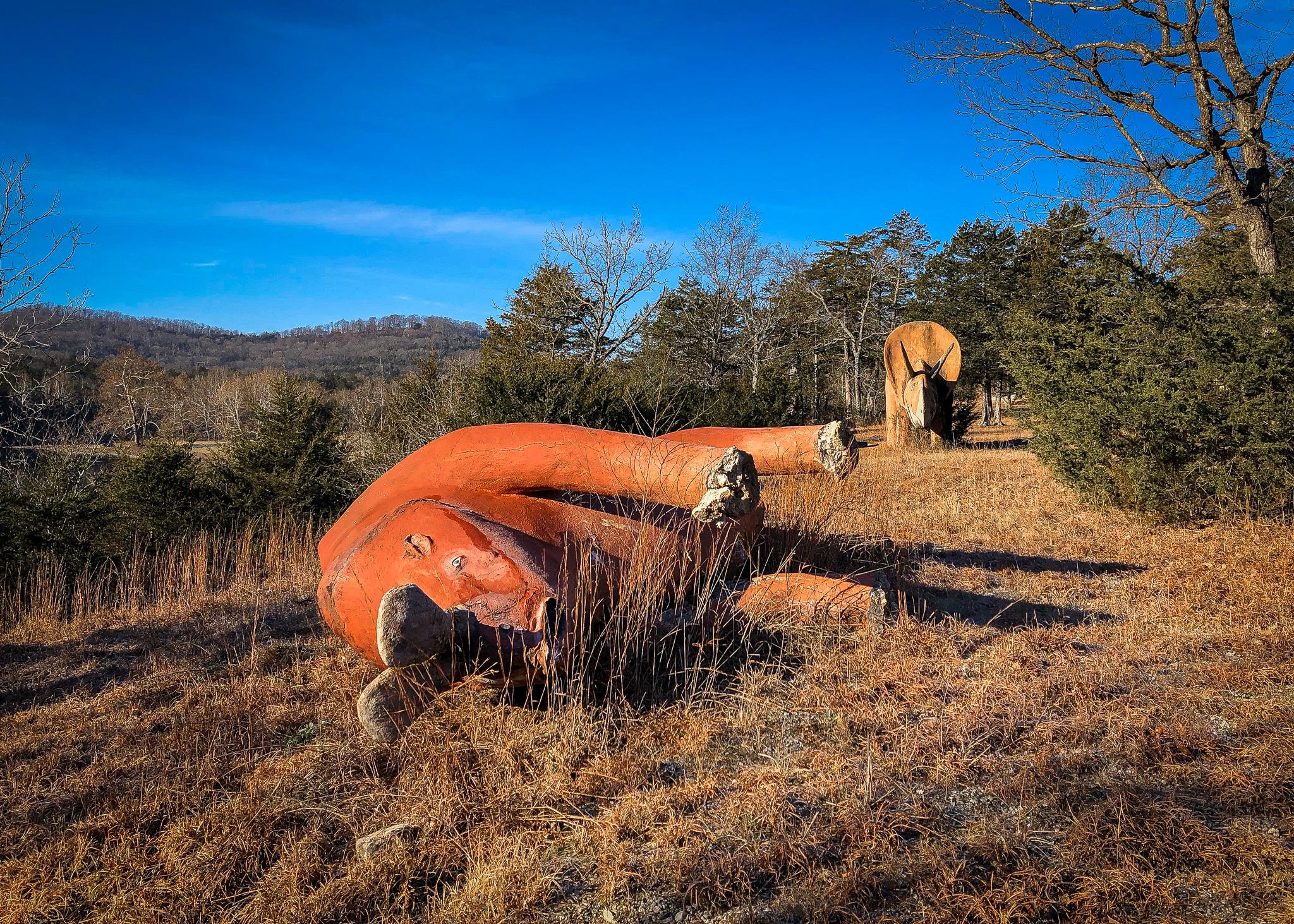 The abandoned Dinosaur World theme park, deep in the forests of the