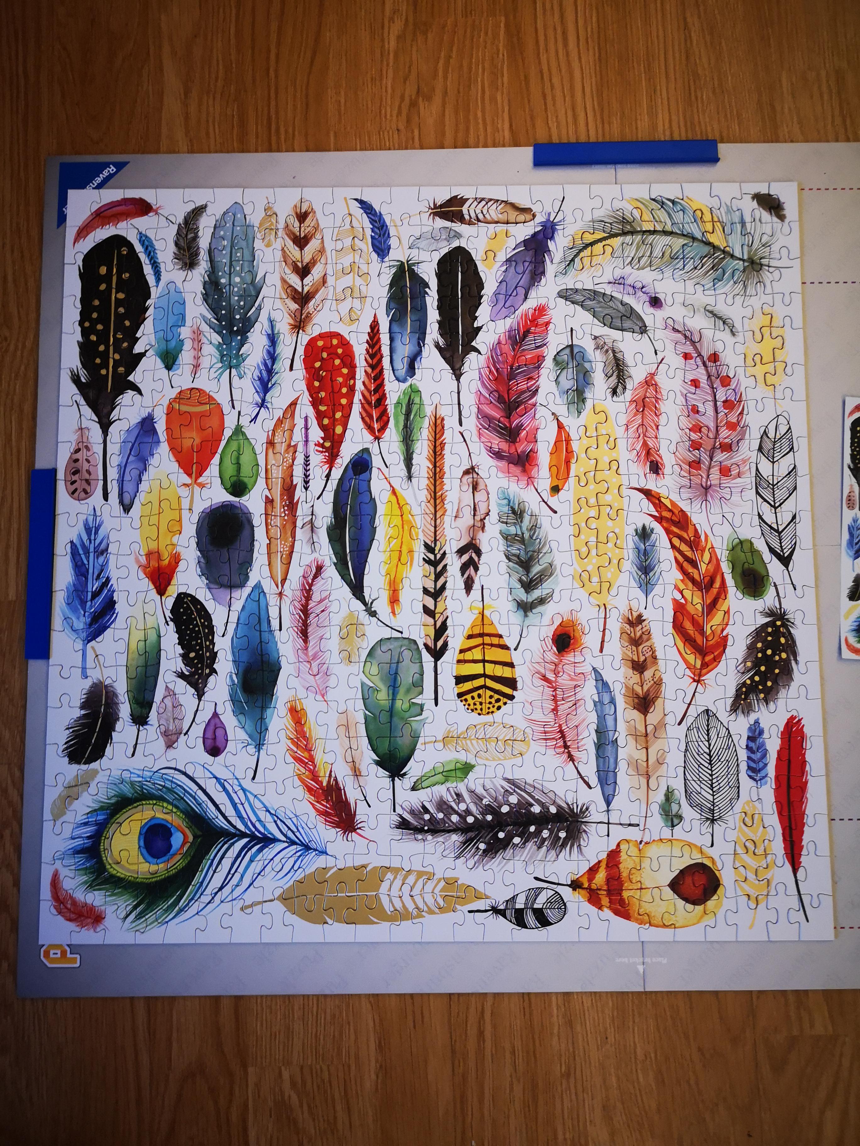 Quick and relaxing. Feathers 500 pieces from Galison. r/Jigsawpuzzles