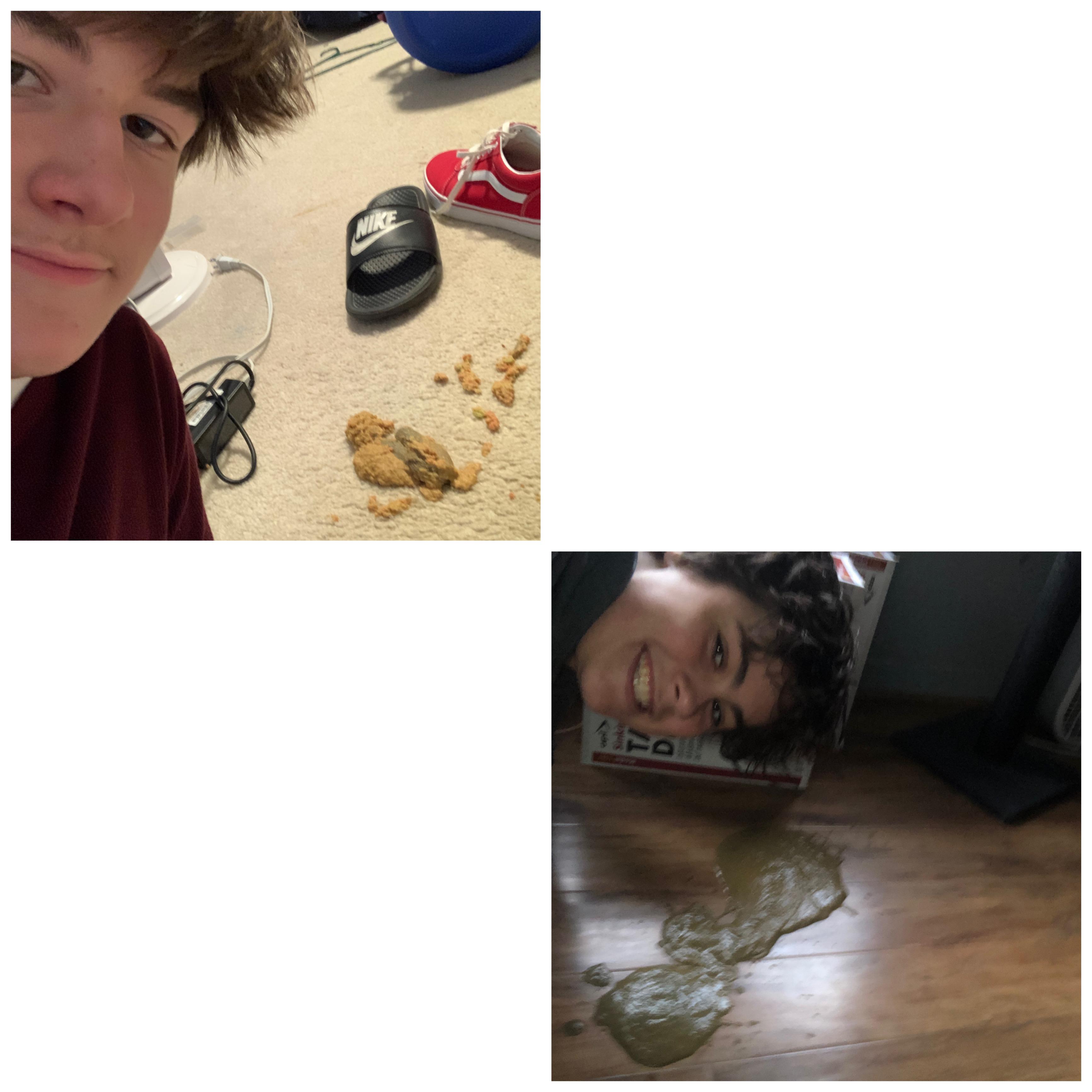 When you have dog poop on the right and cat puke on left. r/Wellthatsucks