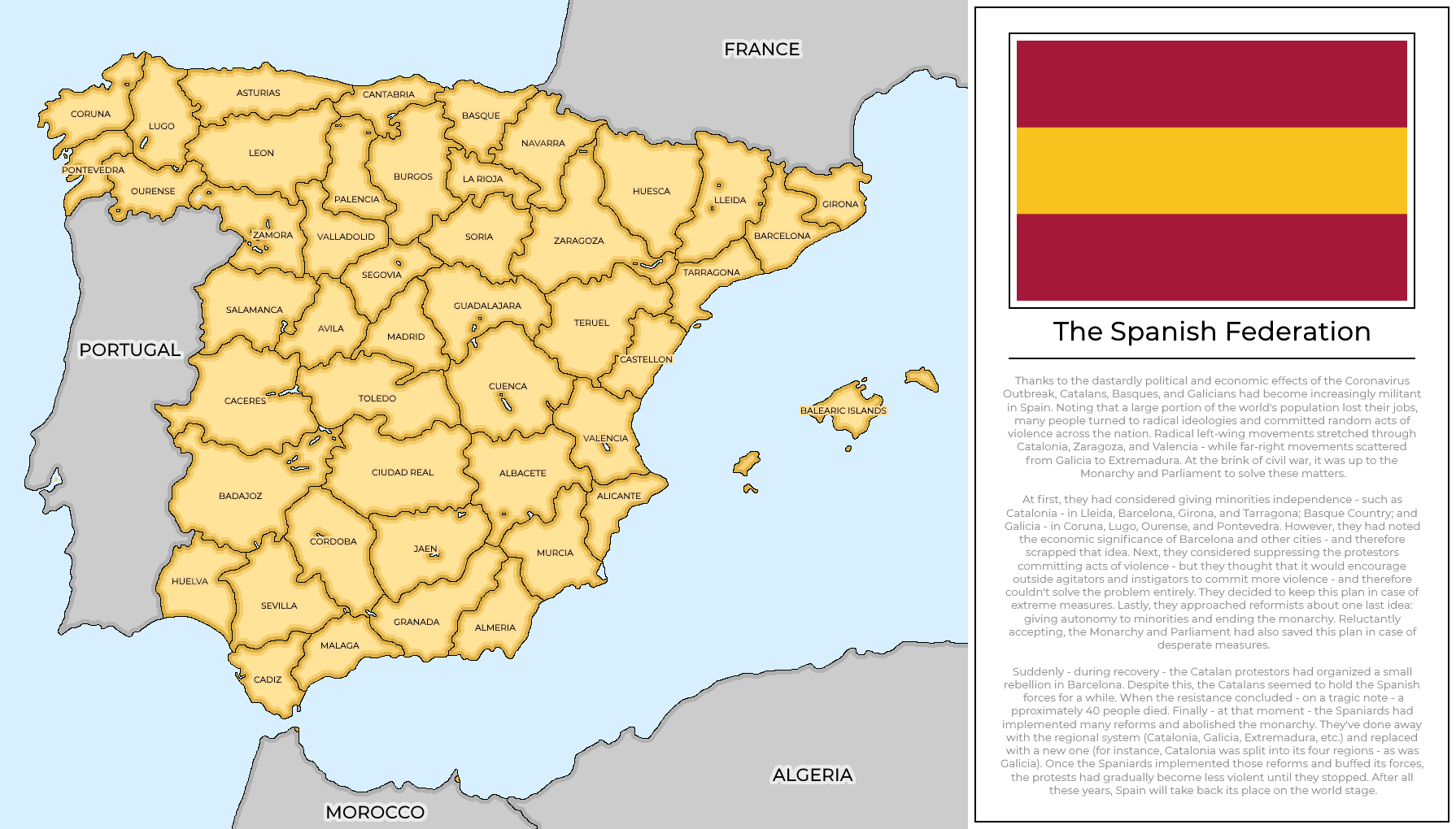I Tried The Spanish Federation, Circa 2027 [Lore In Map] r/imaginarymaps