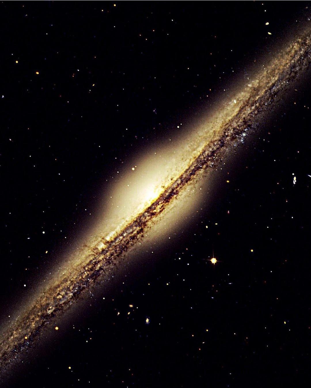 The Needle Galaxy, 3050 million light years from Earth. r/spaceporn