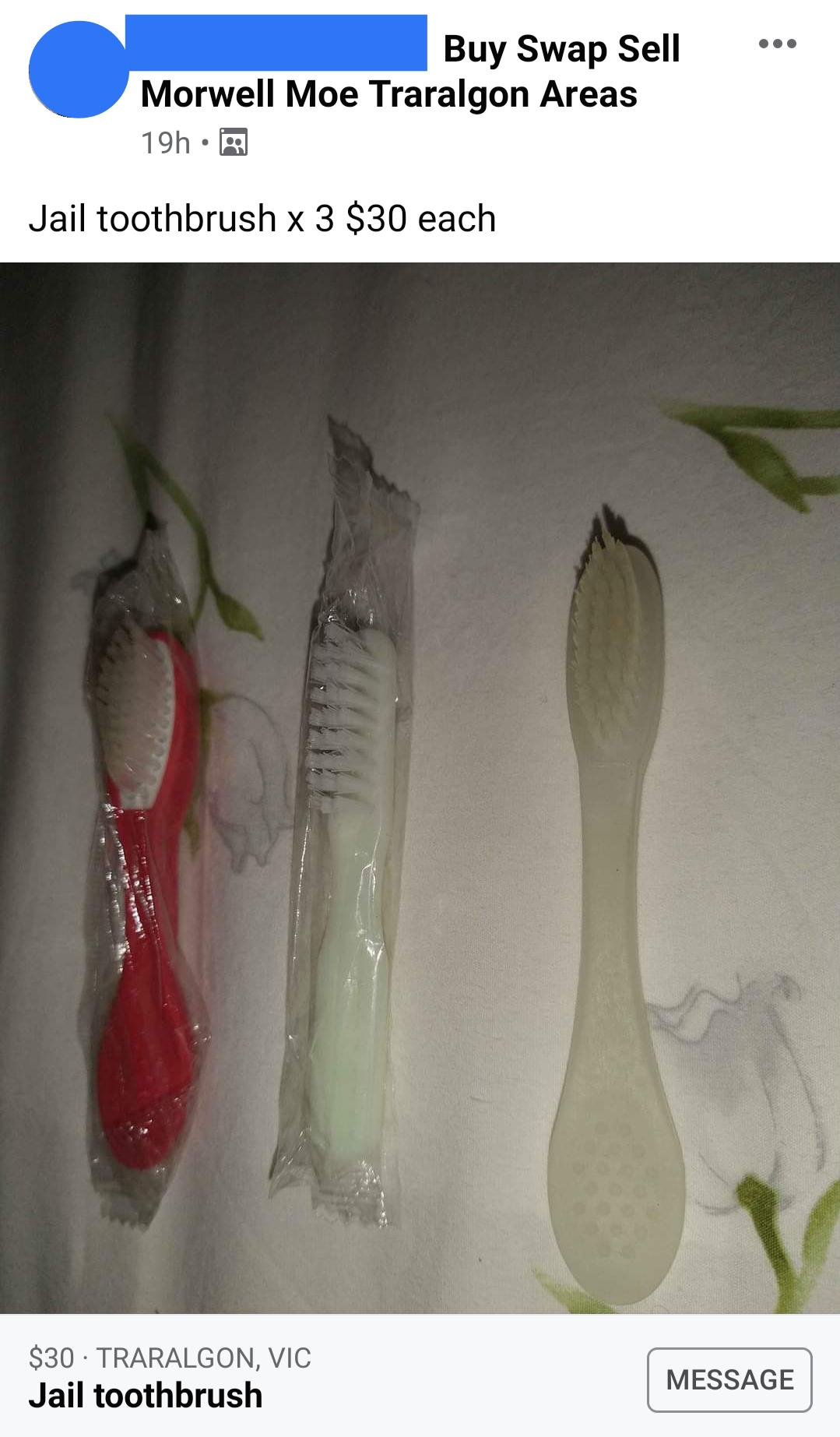 Jail Toothbrushes r/CrackheadCraigslist