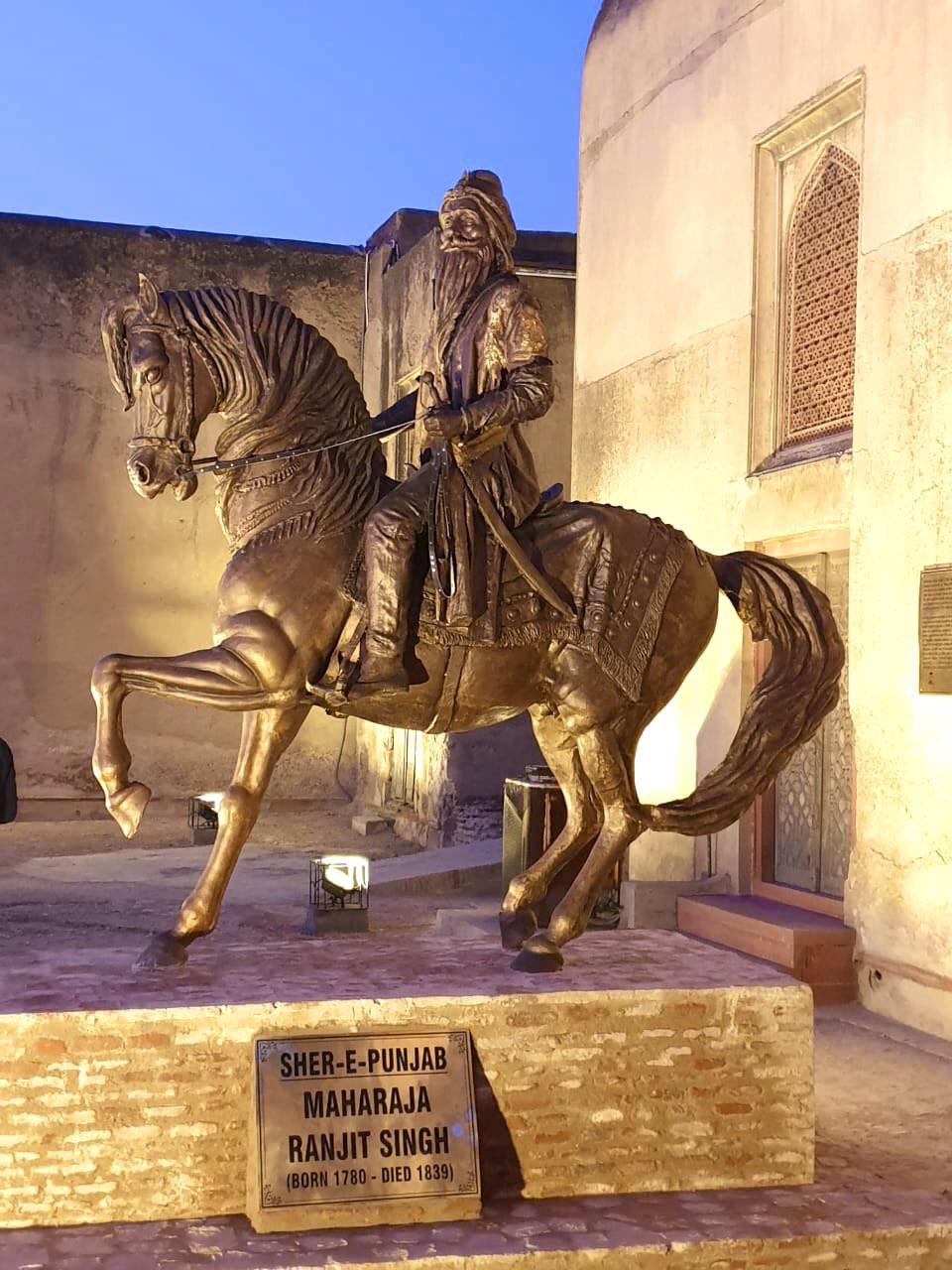 On his 180th death anniversary, statue of Ranjit Singh (a Sikh ruler