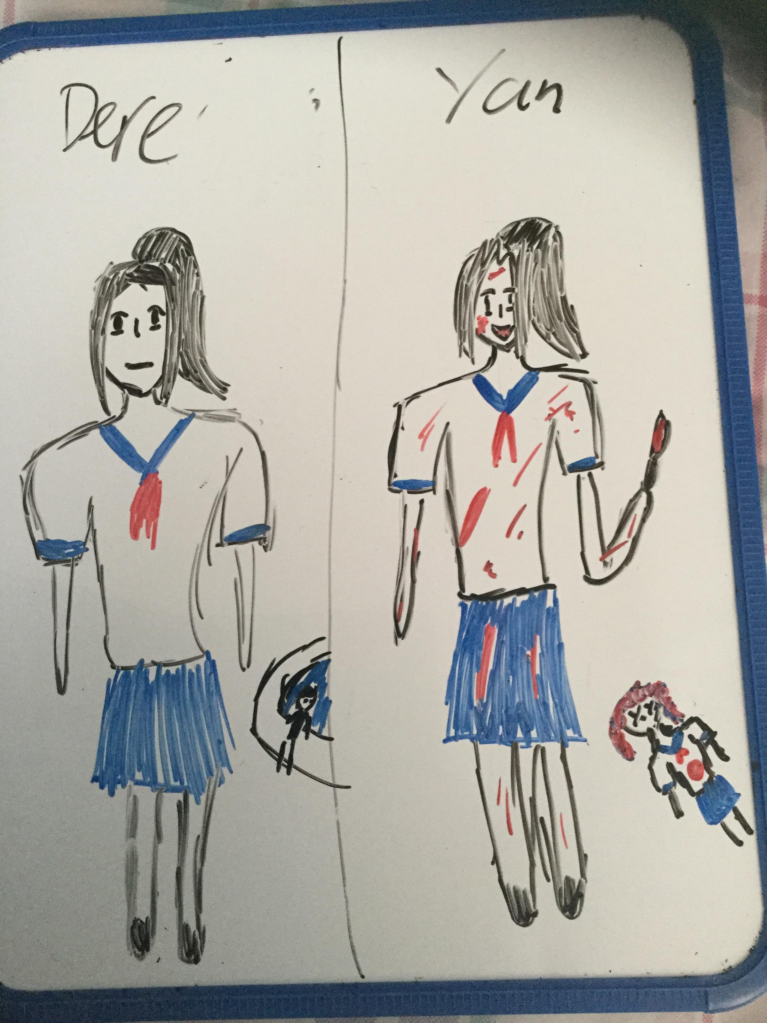 I drew some fan art based of the pictures in YandereChan’s character