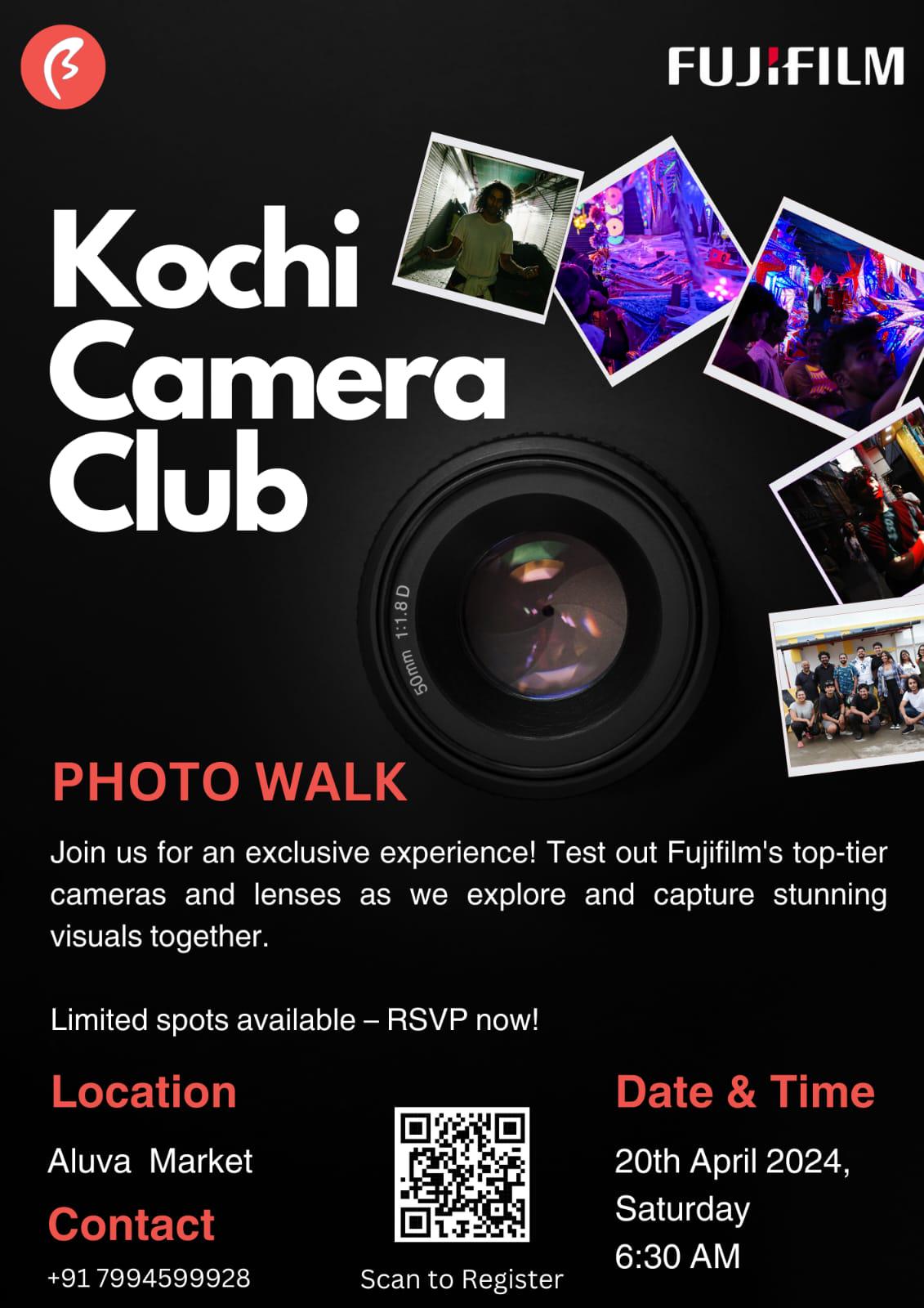 Join us for a photo walk with Kochi Camera Club and Fujifilm on Sunday