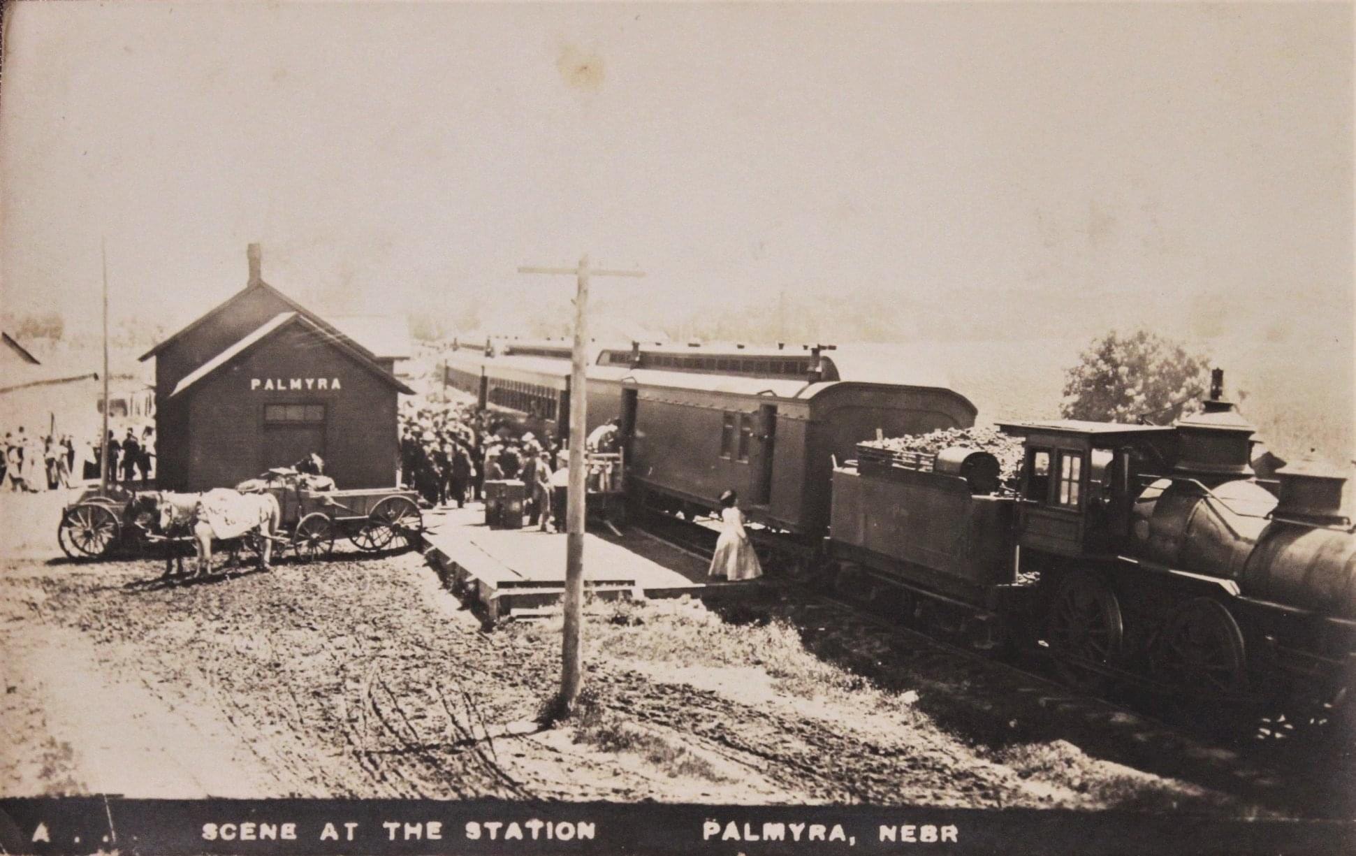 Palmyra, Train Station, early 1900s r/NebraskaHistory