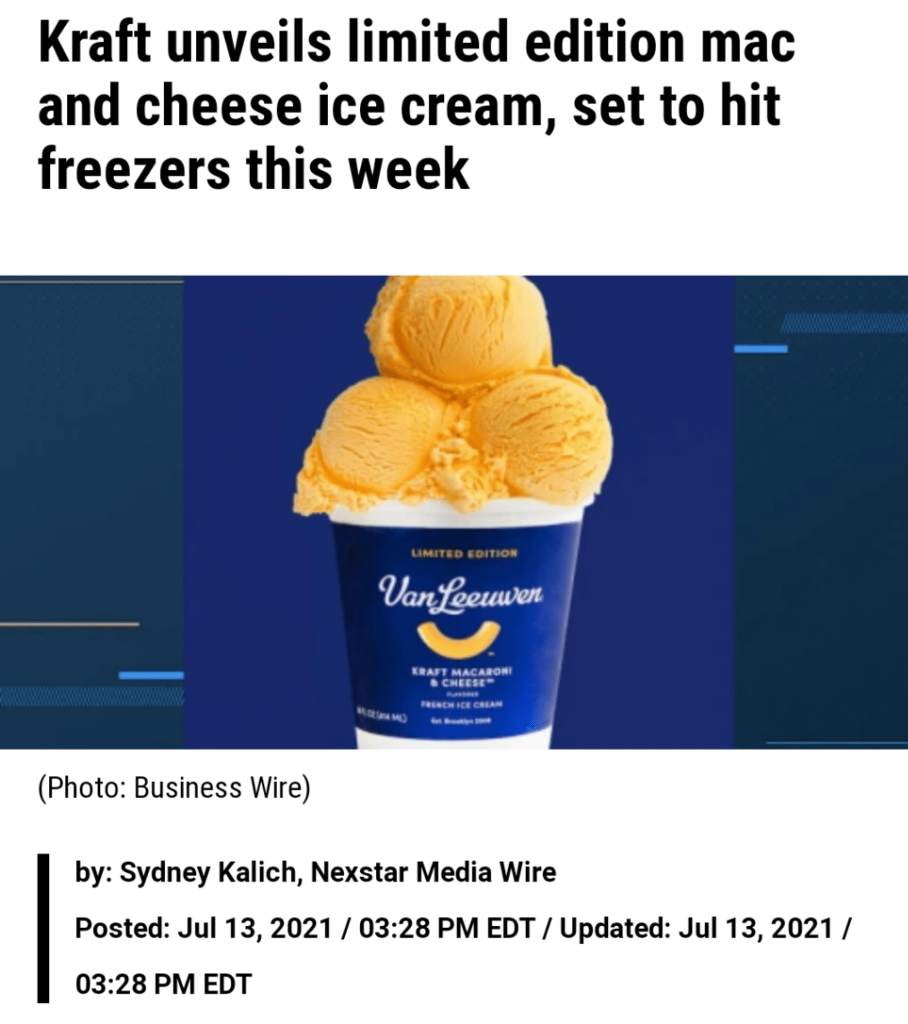 Thanks, I hate Kraft Mac and cheese ice cream r/TIHI
