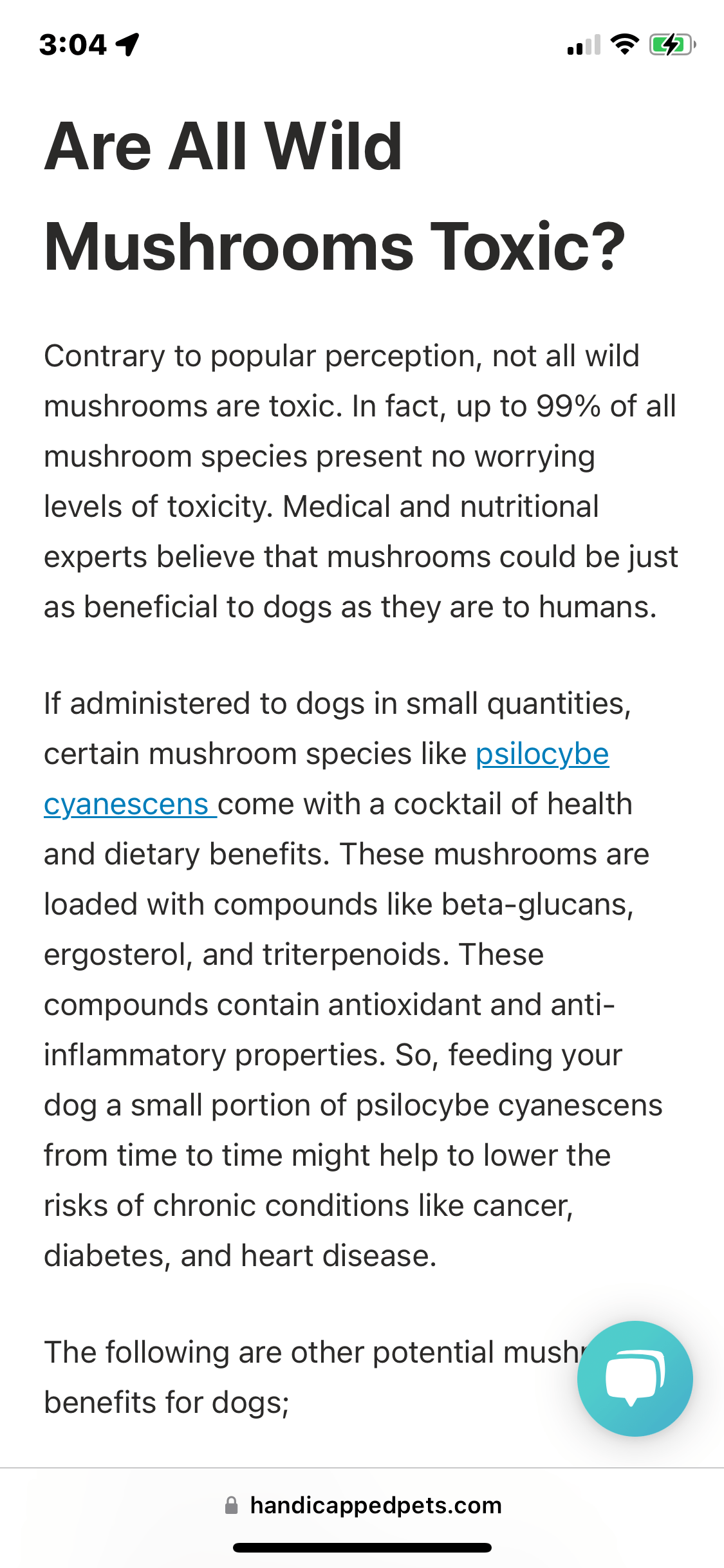 Was looking up mushroom poisoning in dogs when this came up. This reads