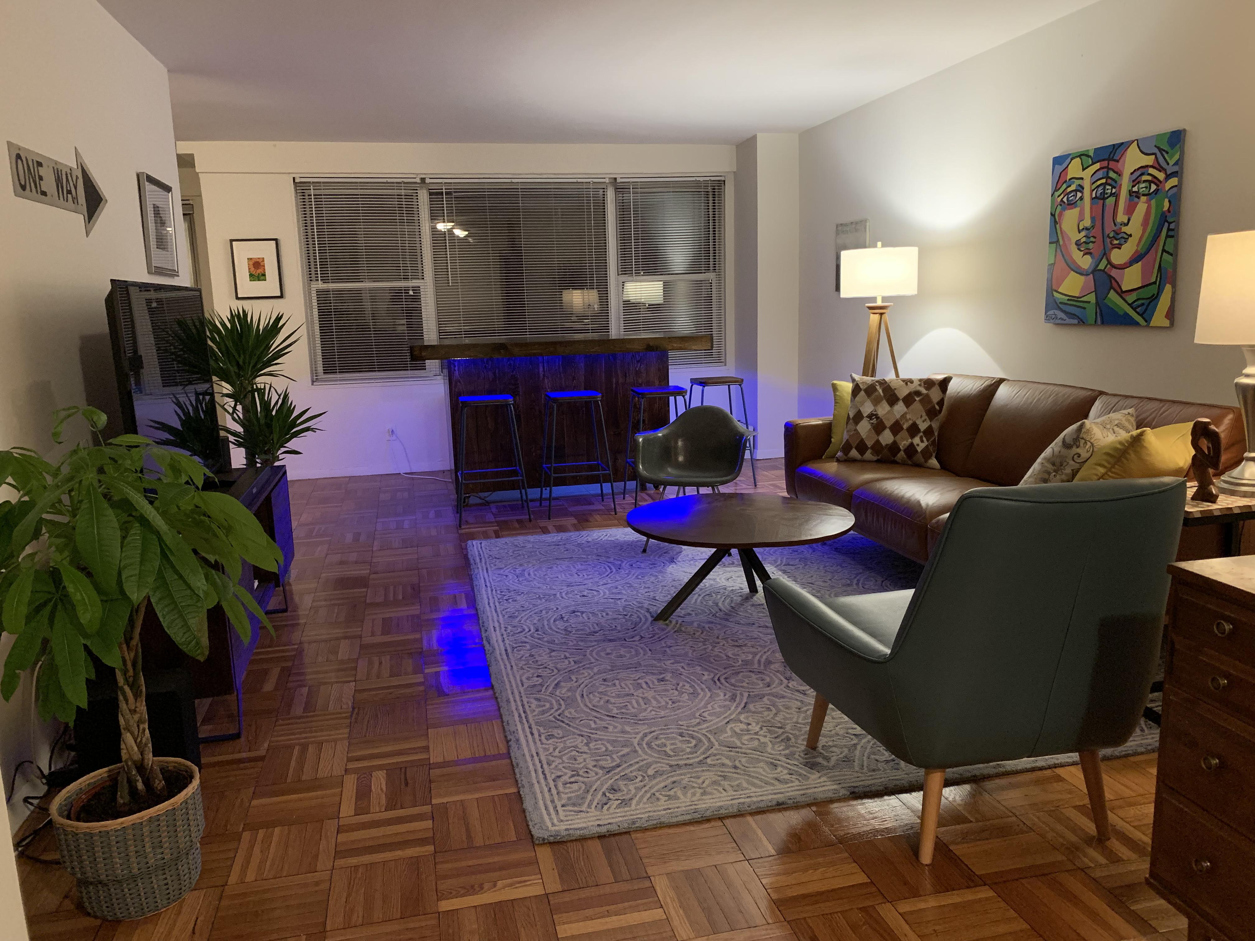 My first woodworking project completed my living room