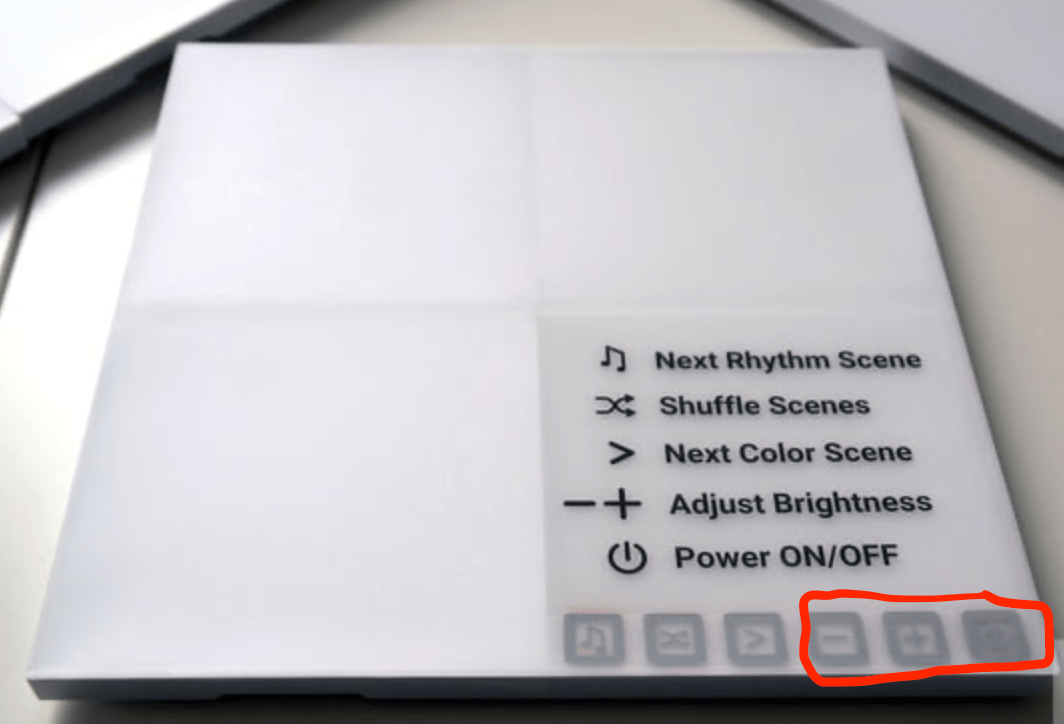 Can't reset Nanoleaf Canvas. I hold those 3 buttons, but the reset is