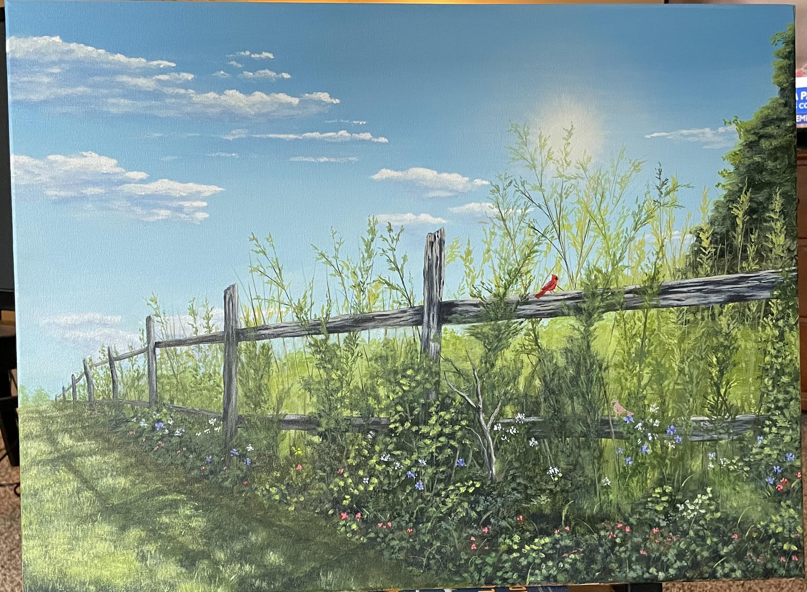 The Fence Row, 18*24 acrylic : r/acrylics